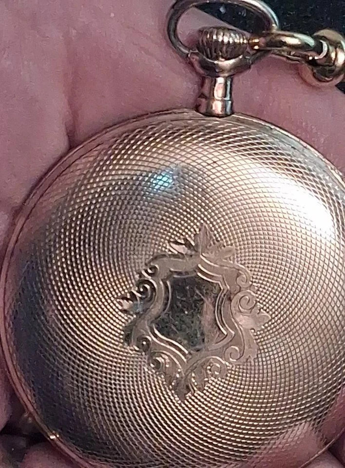 OFFERS WELCOME  SERVICED  MODEL 1891 W/ ANTIQUE CHAIN.  LADY WALTHAM 16 JEWELS