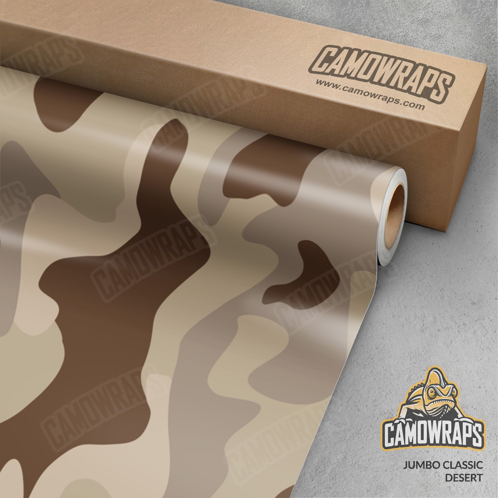 Jumbo Classic Desert Camo Vinyl Wrap | Durable Cast Decal Film
