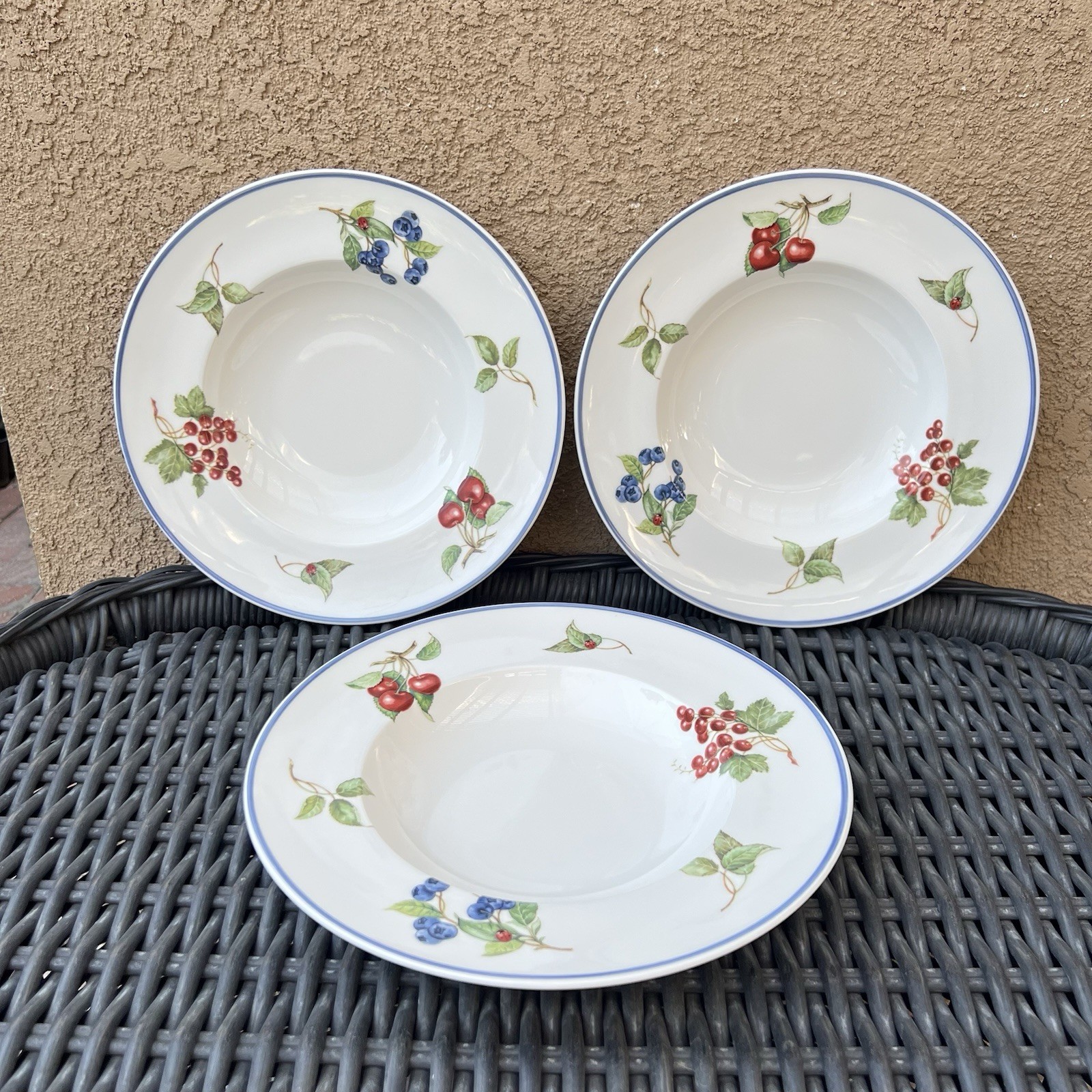 Villeroy & Boch Cottage Large Rimmed Pasta Bowls Set Of 3 (11.6”)