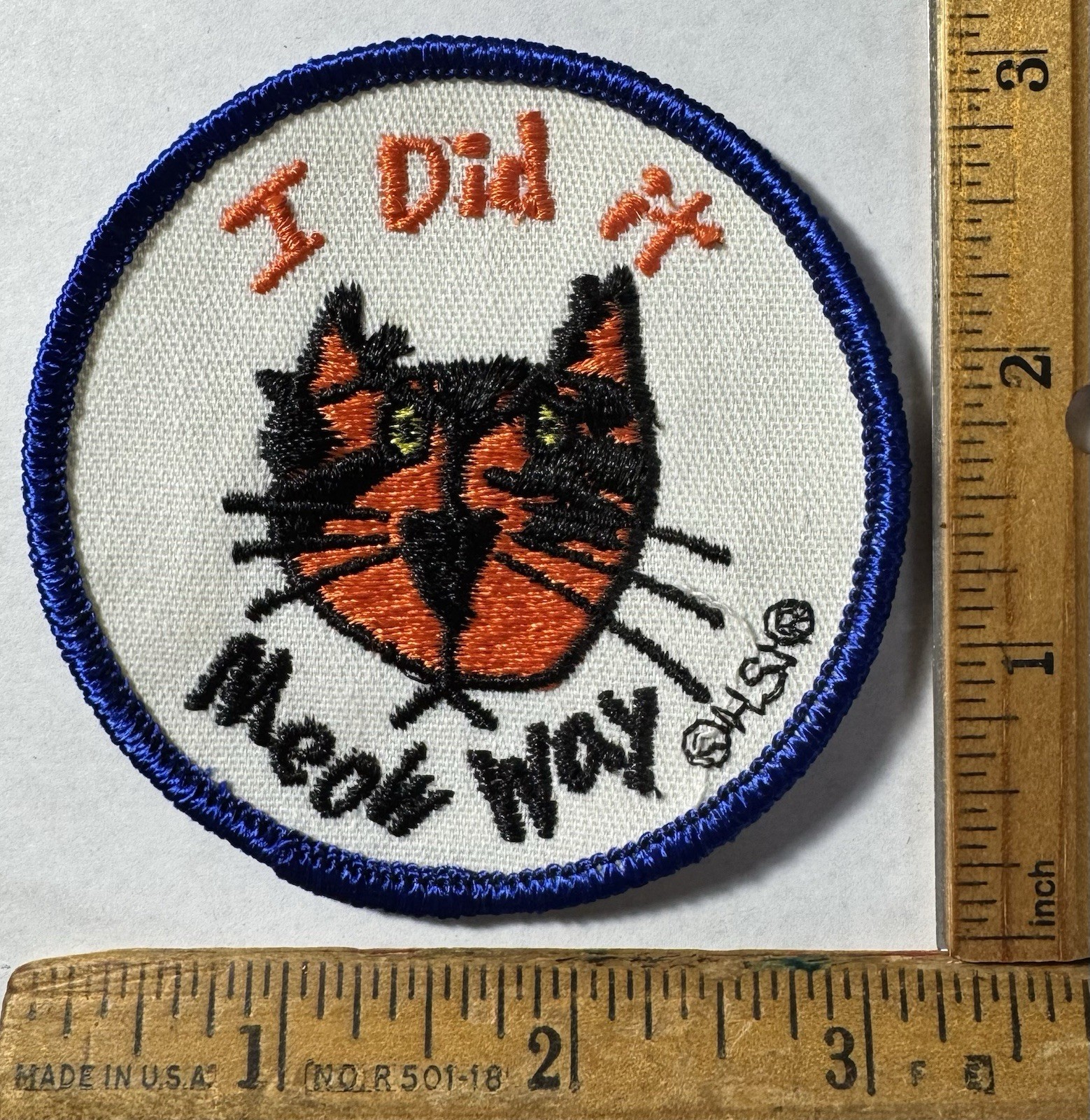Vintage I Did It Meow Way Cat Iron On Patch Voyager Children’s Art Collection My Vintage I Did It Meow Way Cat Iron On Patch Voyager Children’s Art Collection My