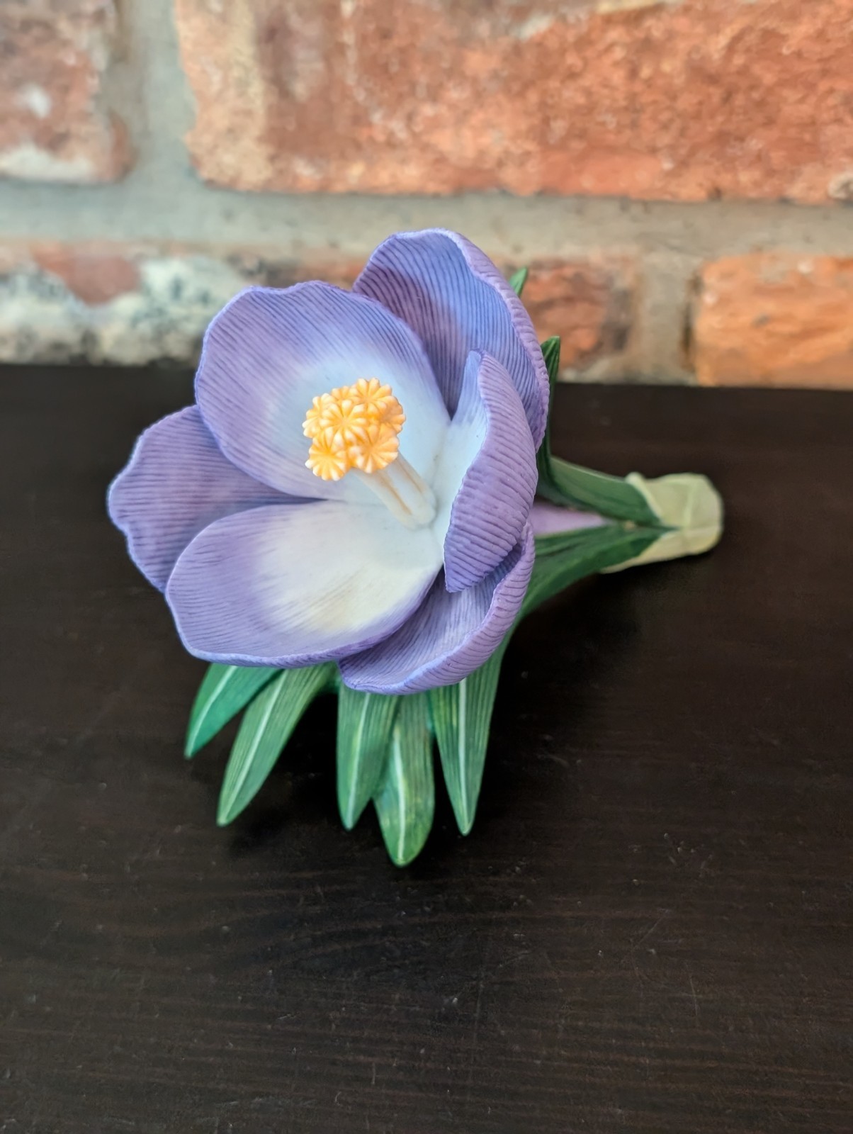 Lenox Crocus Flower Porcelain Figurine Garden Flowers Purple Vintage 1994