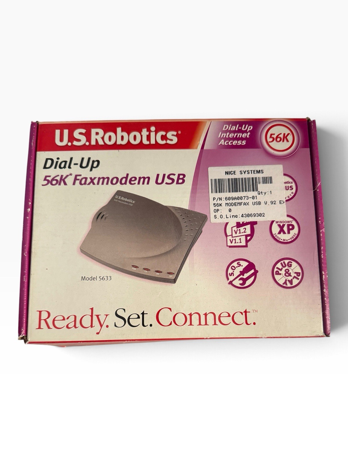 US Robotics 5686G 56K External Fax Modem V.92 USB – NEW In Box