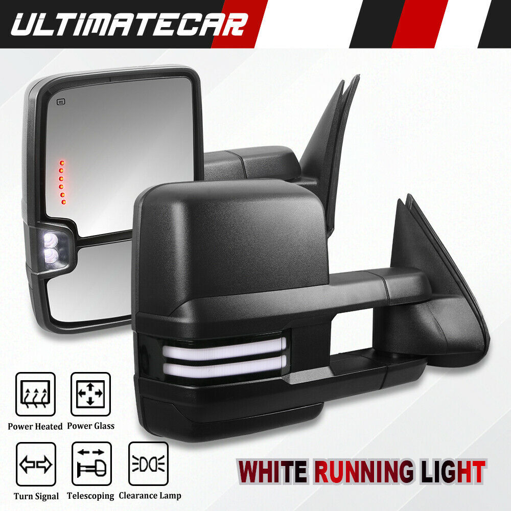 Power Heated Tow Mirrors Dynamic Signal For 2007-2014 Chevy Silverado GMC Sierra