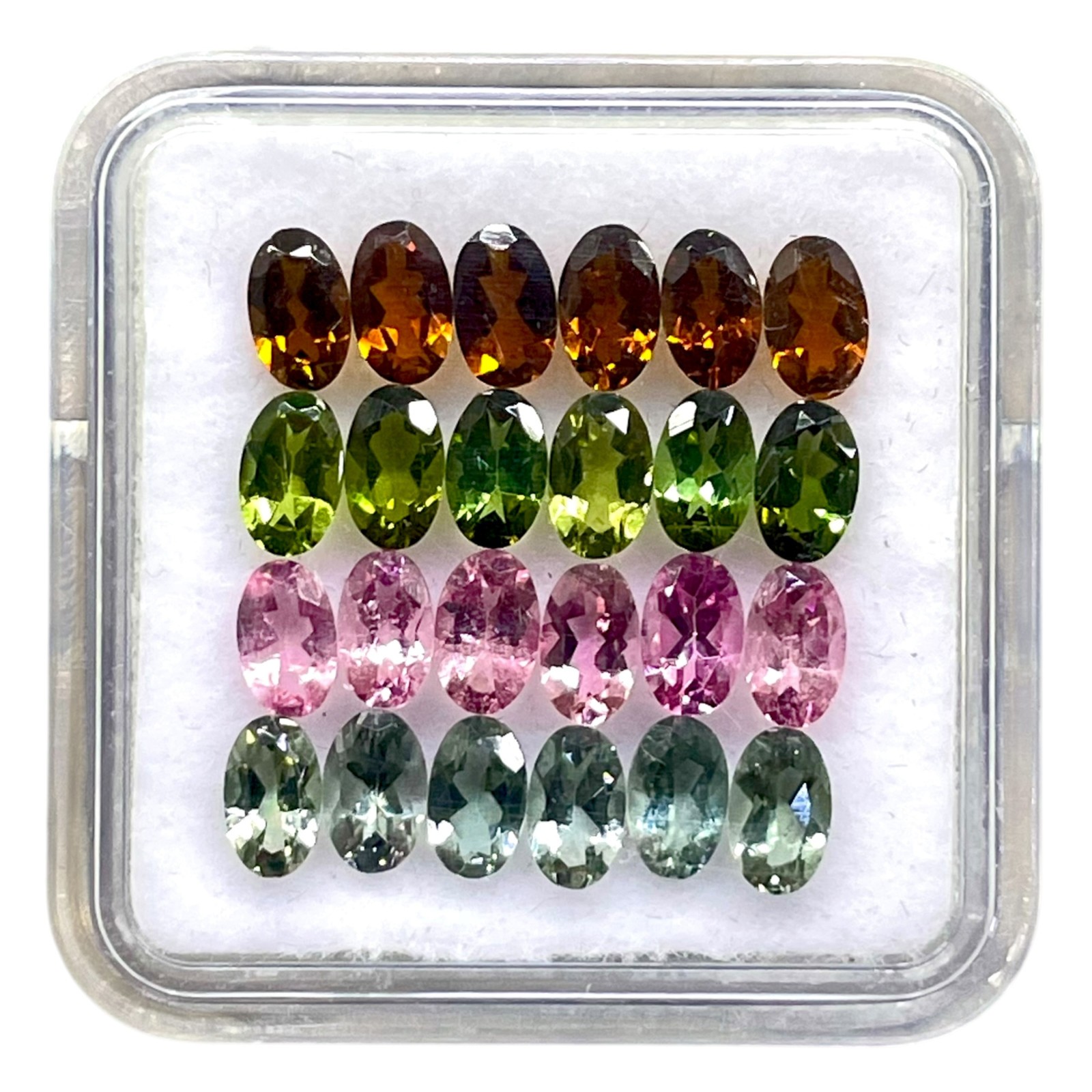 VVS Natural Tourmaline 24 Pcs 5x3mm Oval Cut Loose Untreated Gemstones Lot
