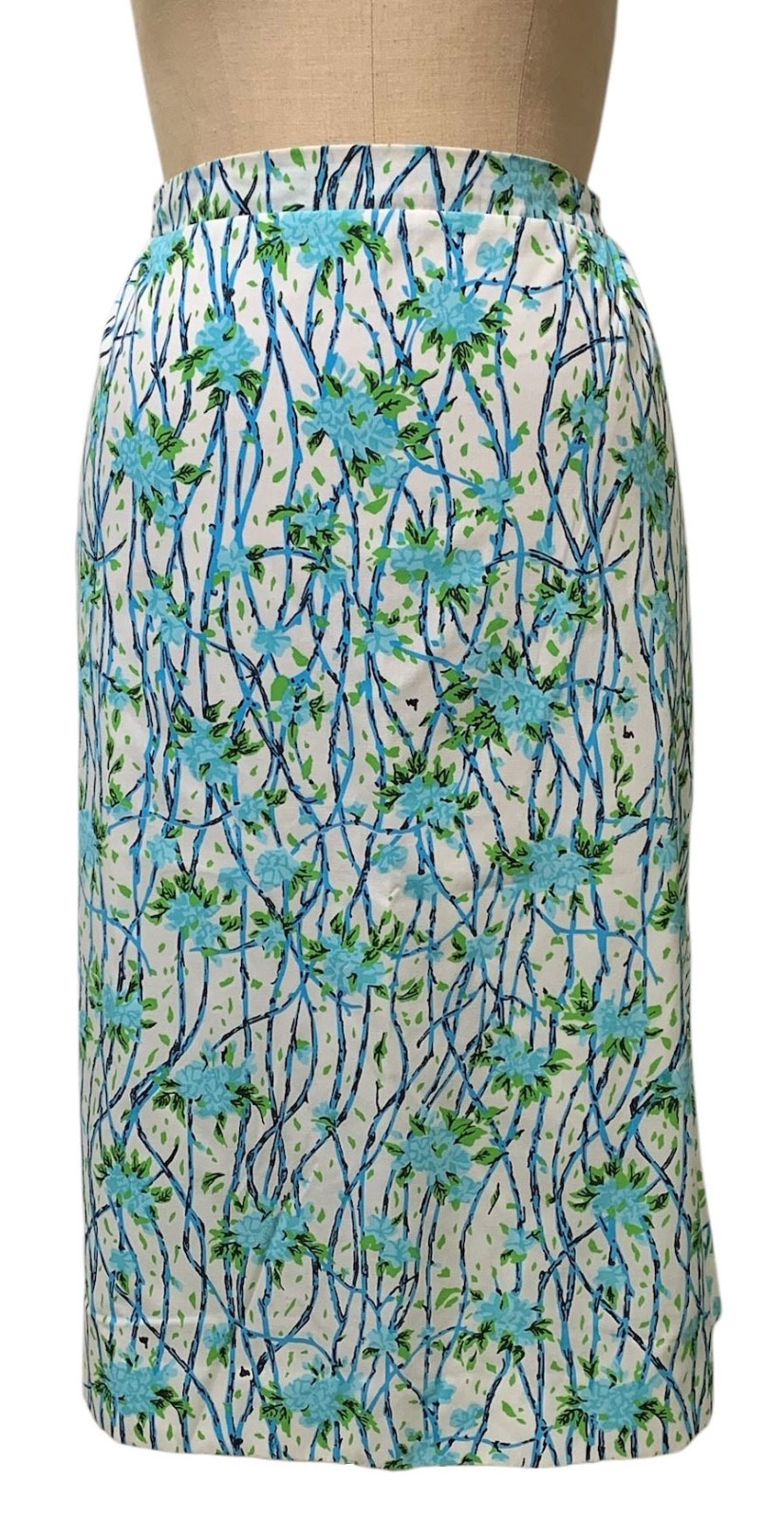VESTED GENTRESS Vintage 70s/80s Women\'s Floral + Vine Print Skirt - Sz L