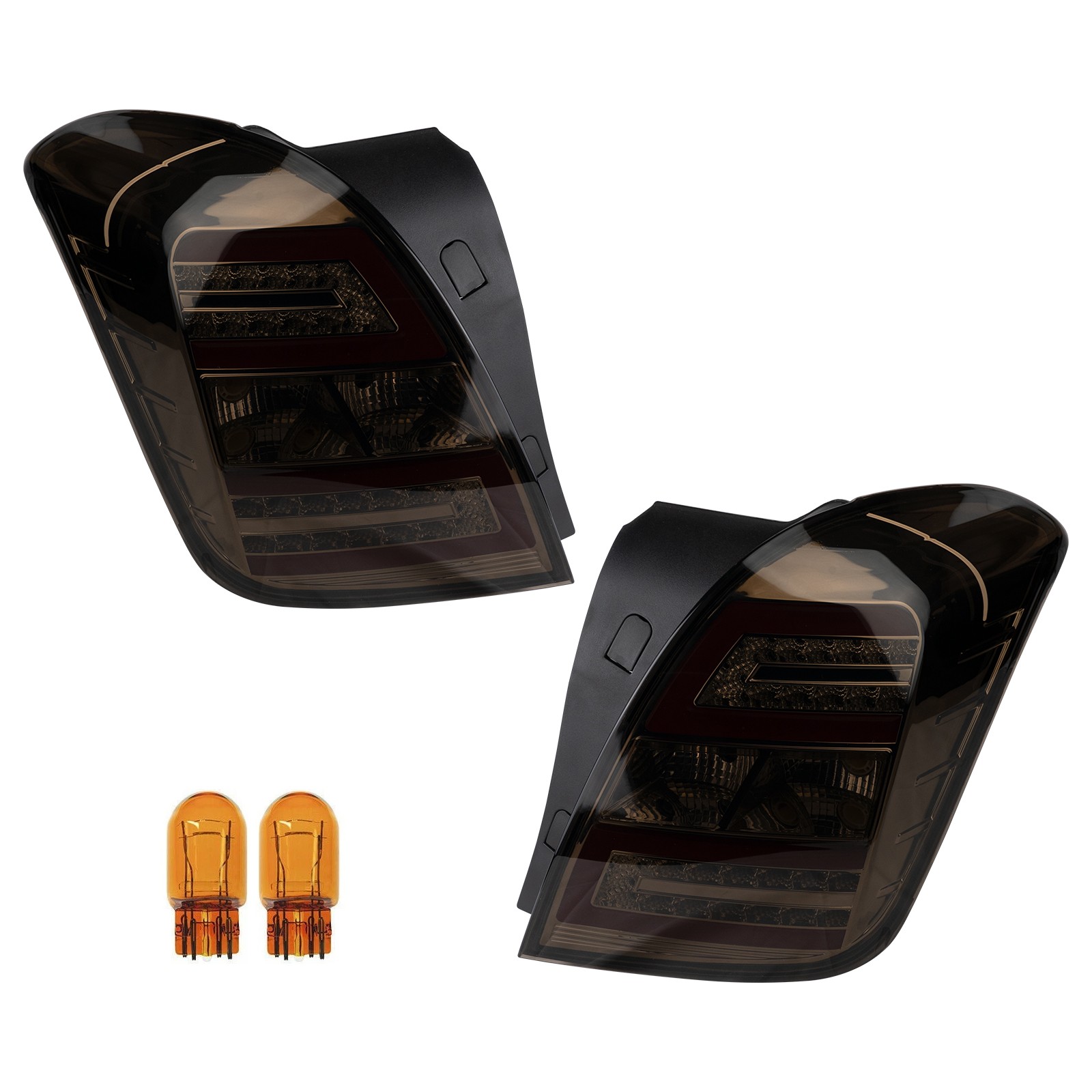 Pair For 2013-2019 Chevy Trax LED Tail Lights Rear Brake Lamps Smoked Lens