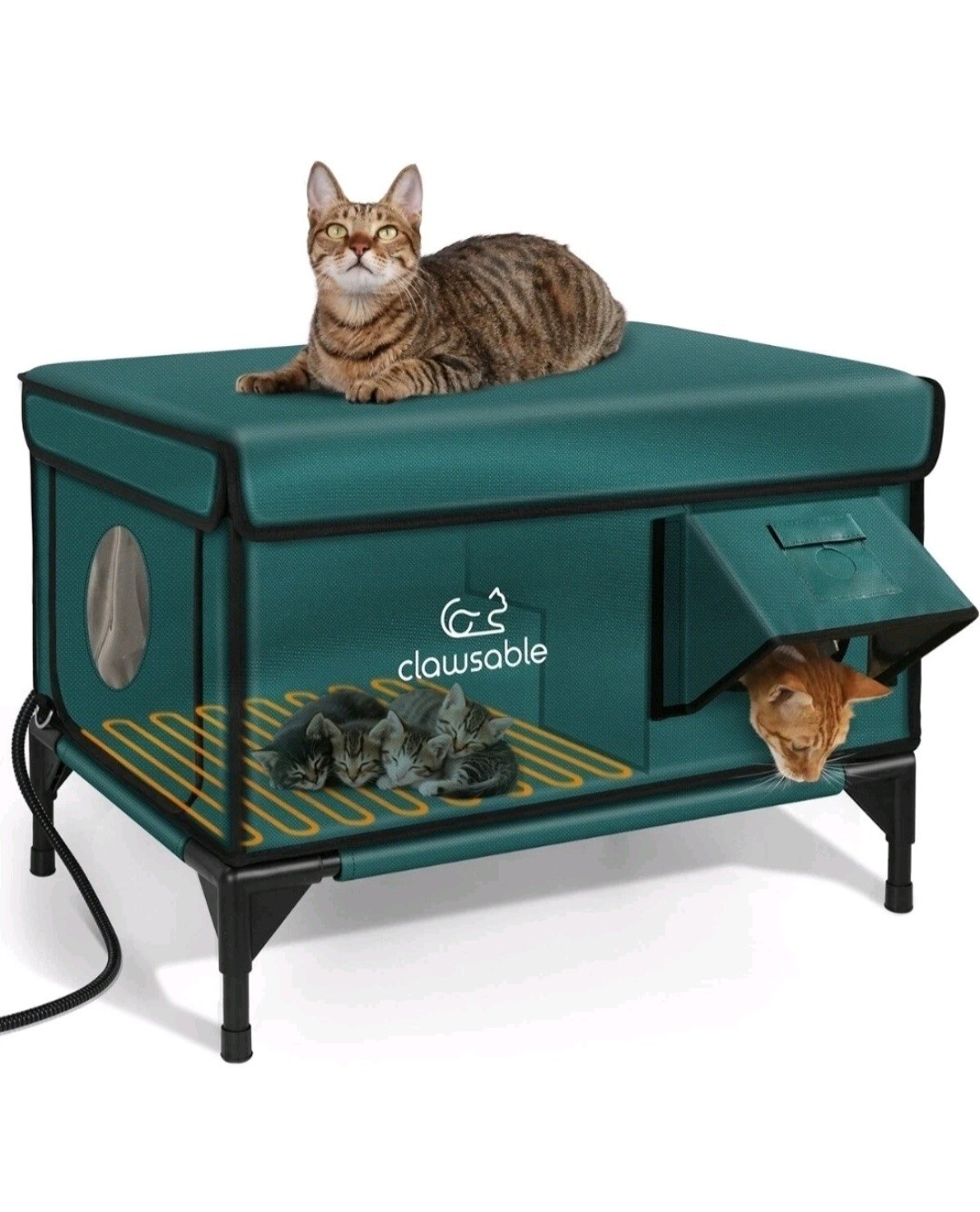 Weatherproof Heated Cat Shelter - Large Outdoor Feral Cat House Stray Waterproof Weatherproof Heated Cat Shelter - Large Outdoor Feral Cat House Stray Waterproof