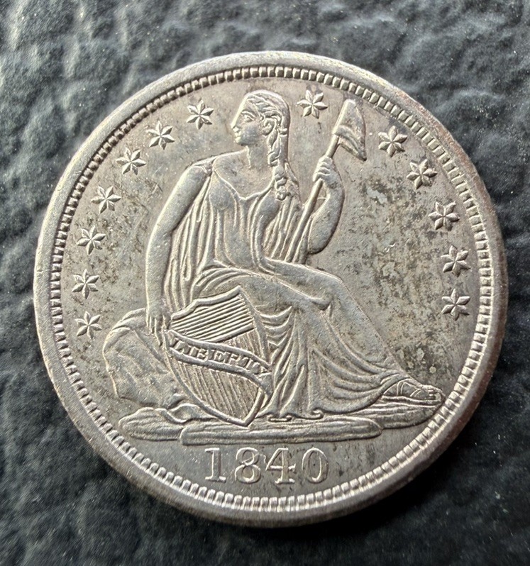 1840 - Seated Liberty Half Dime Choice AU+ Great Eye Appeal 