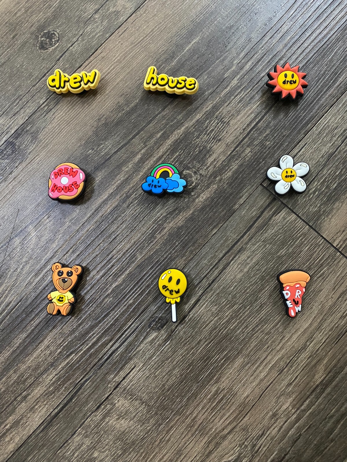 Drew House Bear Justin Bieber JB Fan Streetwear Shoe Charms For Crocs - 9 Pieces