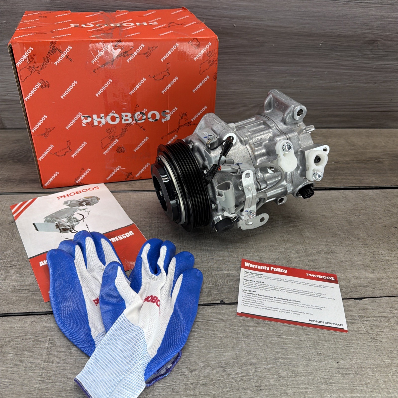 PHOBOOS A/C Compressor with Clutch Compatible with Toyota RAV4 2013-2018 L4 2...