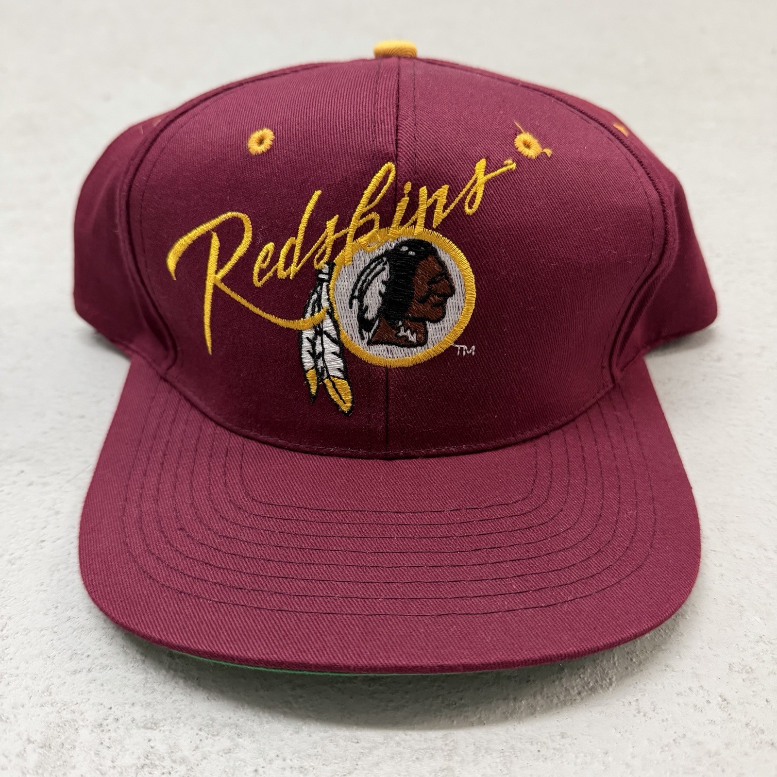 Vintage Washington Redskins SnapBack Hat Cap AJD 80s 90s NFL Script Nos New  Og