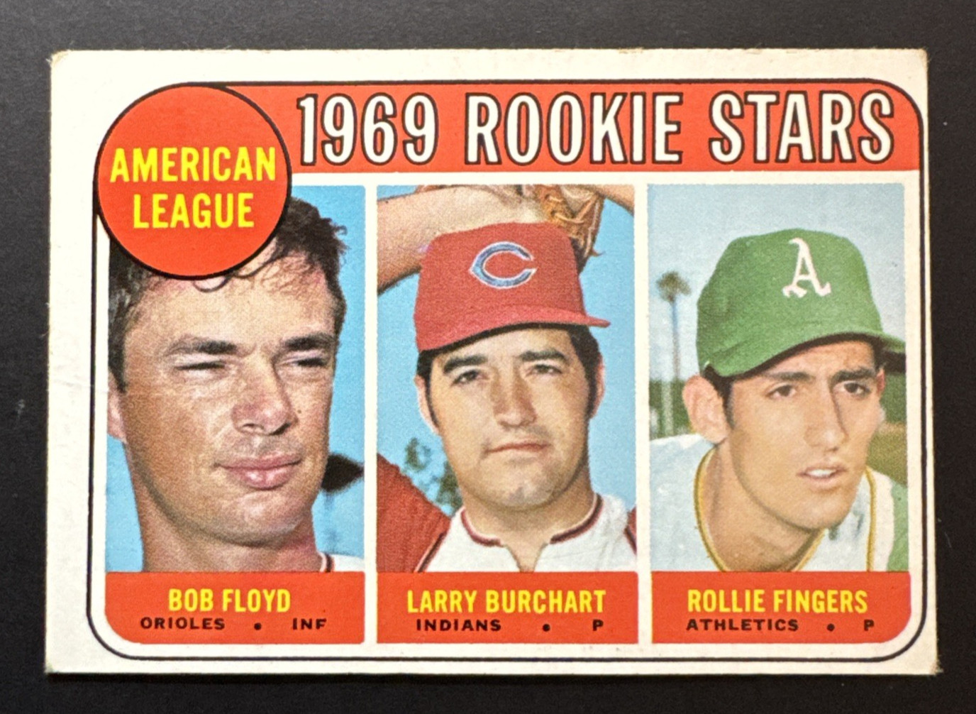 1969 Topps - High# Rollie Fingers, Bobby Floyd, Larry Burchart #597 RC G+/VG- 1969 Topps - High# Rollie Fingers, Bobby Floyd, Larry Burchart #597 RC G+/VG-