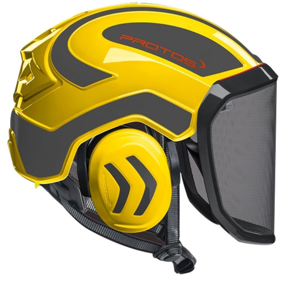 PROTOS Helmet Grey & Yellow Pfanner Protos Integral Arborist Helmet