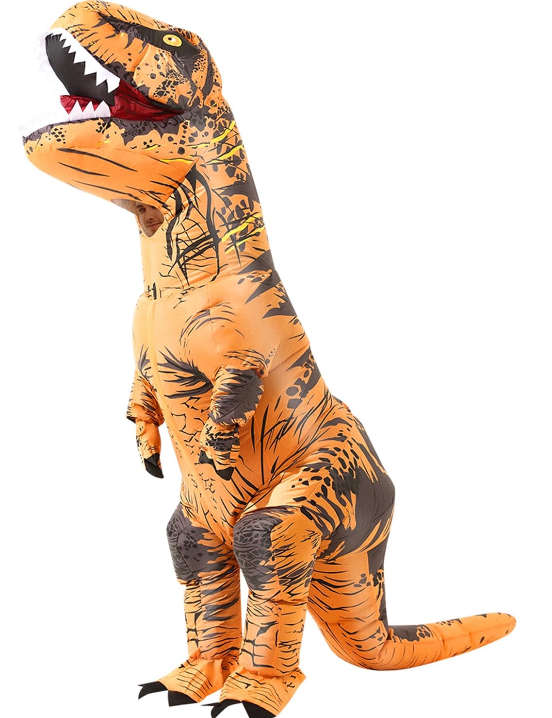 miwhse Halloween Inflatable Dinosaur Costume Adult Fancy Large, Brown miwhse Halloween Inflatable Dinosaur Costume Adult Fancy Large, Brown