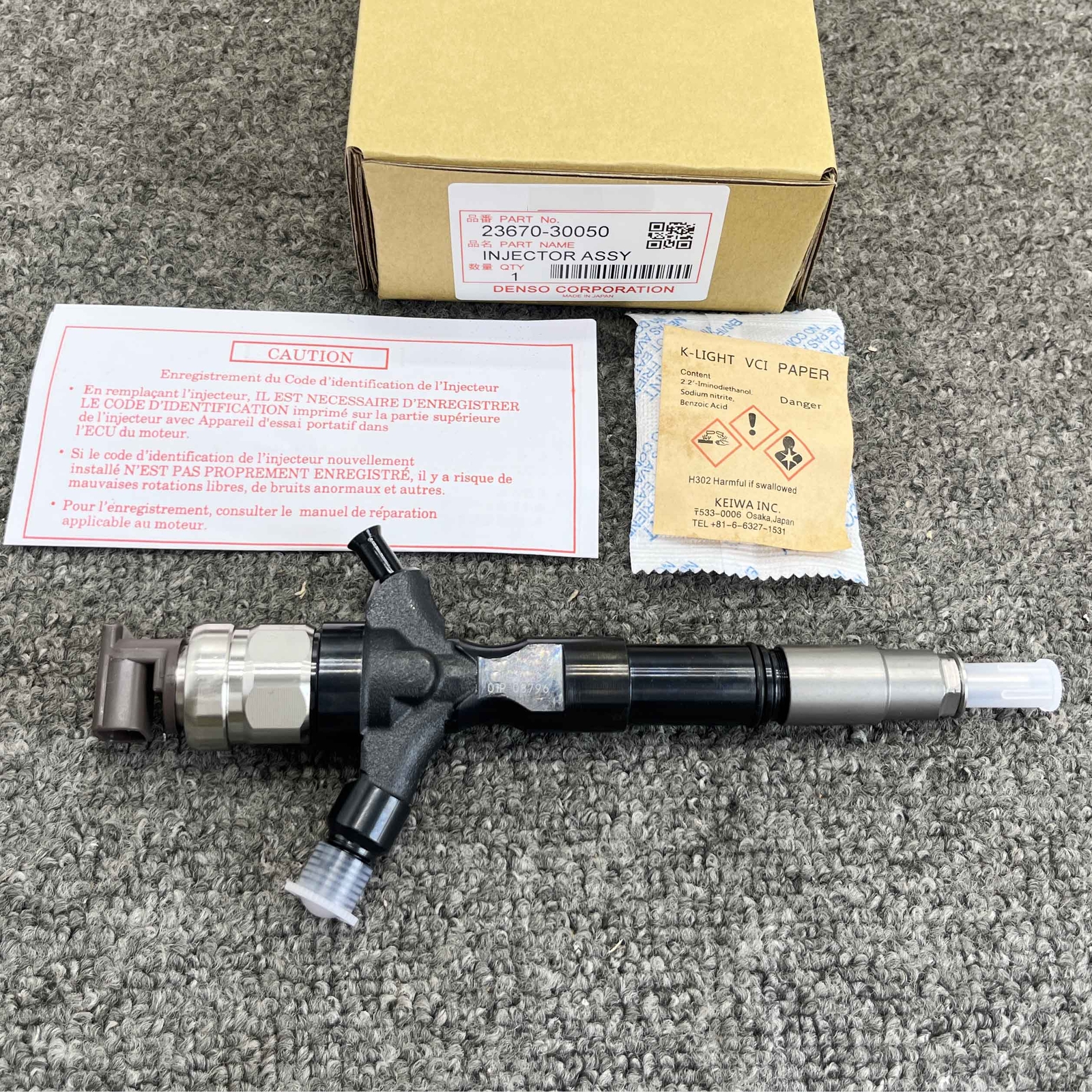1X Diesel Fuel Injector 23670 30050 for Toyota Hiace 1KD/2KD 23670-30050