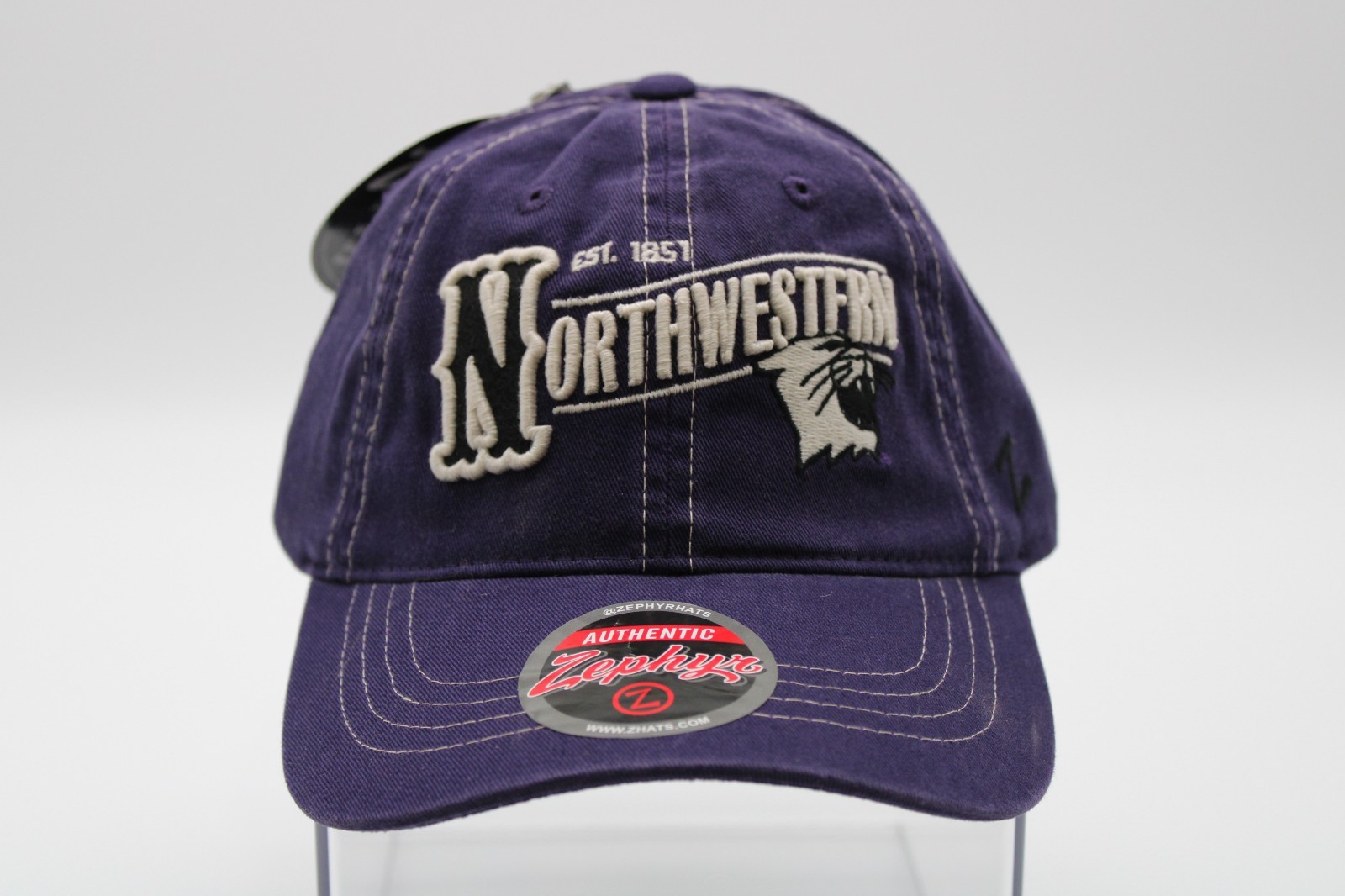 Vintage Zephyr Northwestern Wildcats Cap Blue Embroidered Adjustable Band NWT