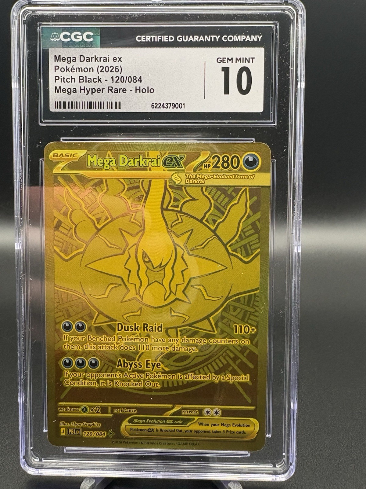 CGC 10 Mega Darkrai EX 120/084 Pitch Black Mega Hyper Rare Holo 2026 CGC 10 Mega Darkrai EX 120/084 Pitch Black Mega Hyper Rare Holo 2026