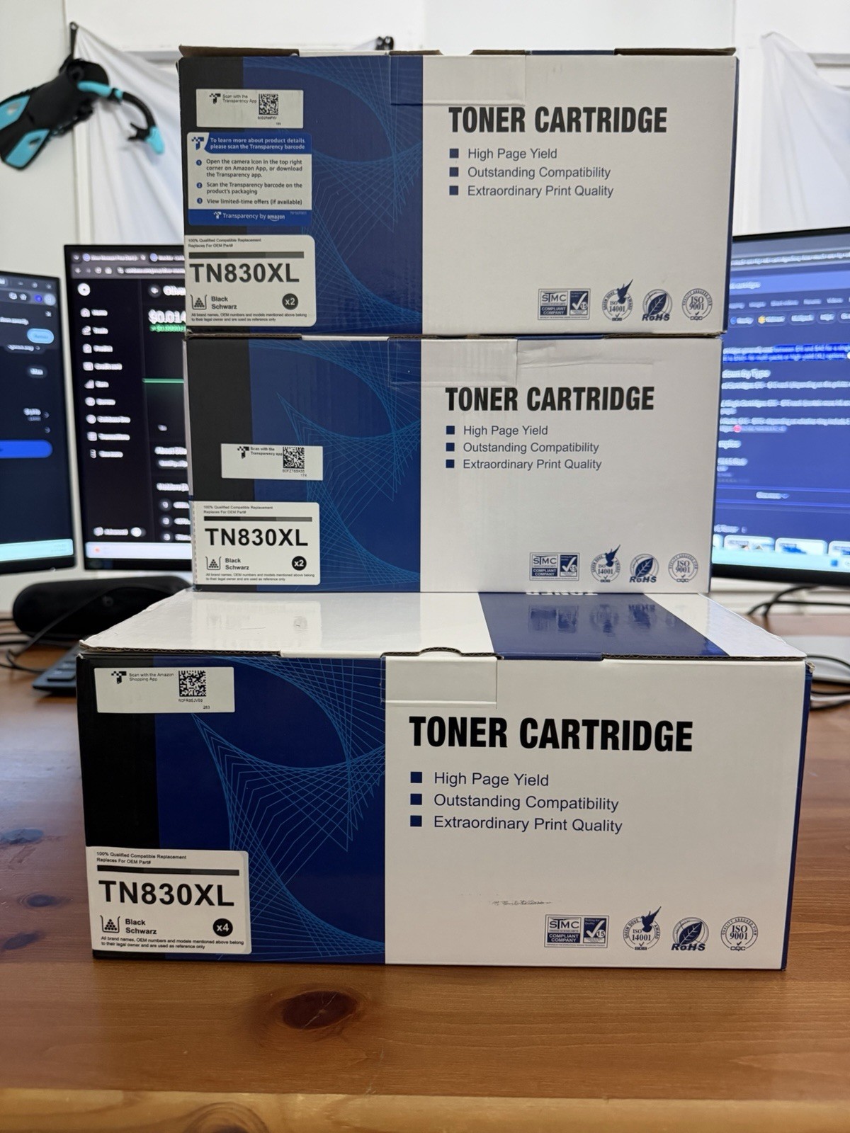 Bulk Lot: 8x TN830XL High-Yield Black Toner Cartridges (Compatible Replacement) Bulk Lot: 8x TN830XL High-Yield Black Toner Cartridges (Compatible Replacement)