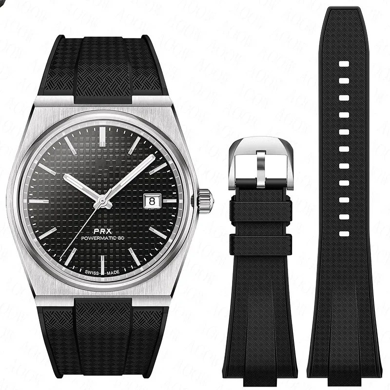 12mm Silicone Rubber Strap for Tissot PRX 40mm T137.407 T137.410 Quick Release 12mm Silicone Rubber Strap for Tissot PRX 40mm T137.407 T137.410 Quick Release