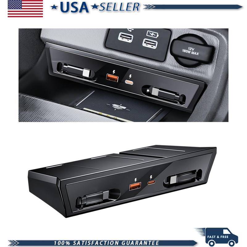 USB Hub Center Console Honda Civic 2022 2023 2024 2025, 120W 4-Port Retractable USB Hub Center Console Honda Civic 2022 2023 2024 2025, 120W 4-Port Retractable
