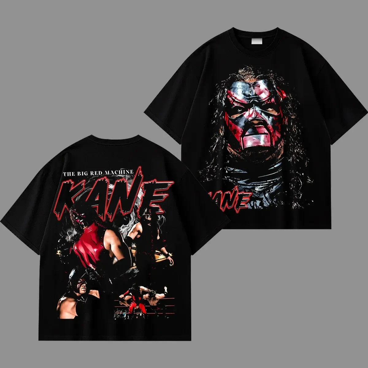 Kane WWE Vintage Graphic T-Shirt, Big Red Machine Wrestling Tee