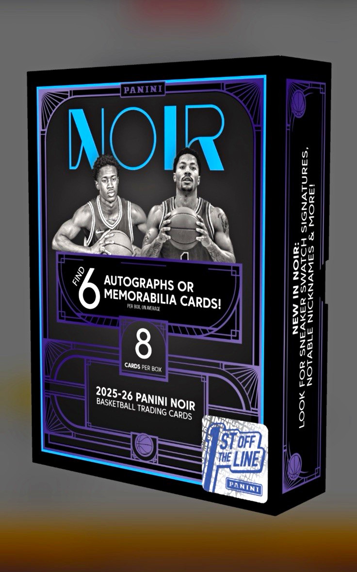 FOTL - Panini Noir 2025-26 Basketball Sealed Box 8 Cards Autographs Memorabilia FOTL - Panini Noir 2025-26 Basketball Sealed Box 8 Cards Autographs Memorabilia