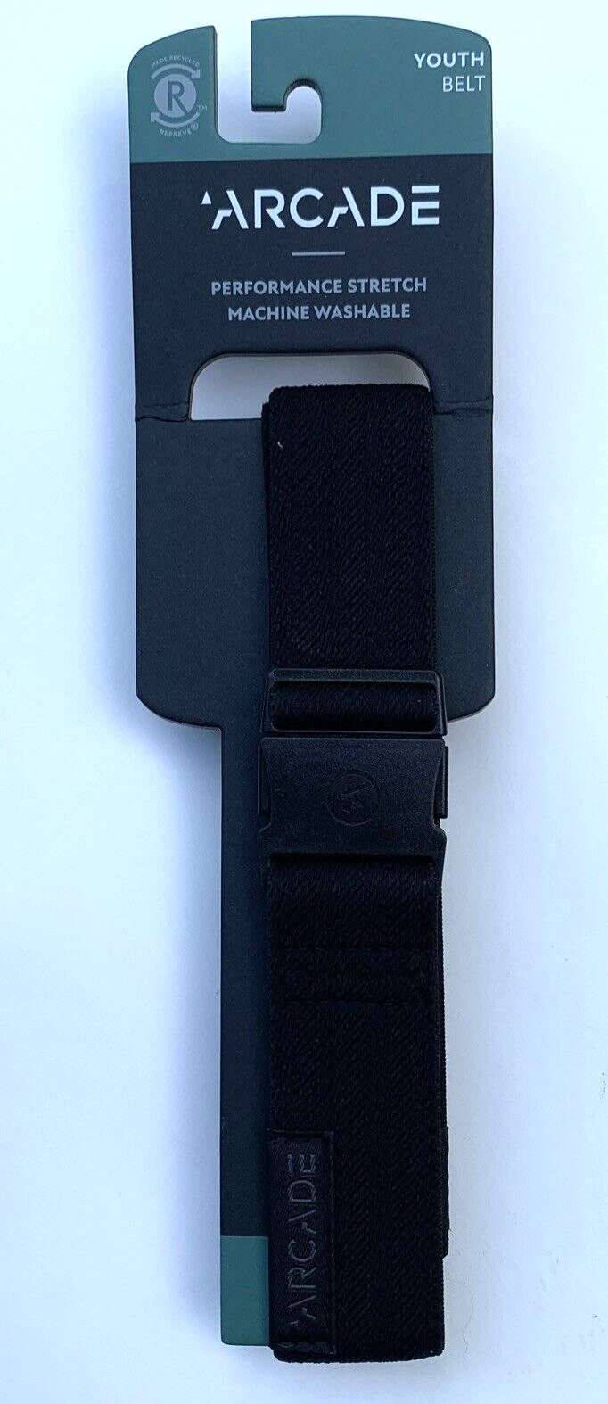 Arcade Youth Ranger Adventure Belt Adjustable Non-Metal Buckle, Black, Kids Size