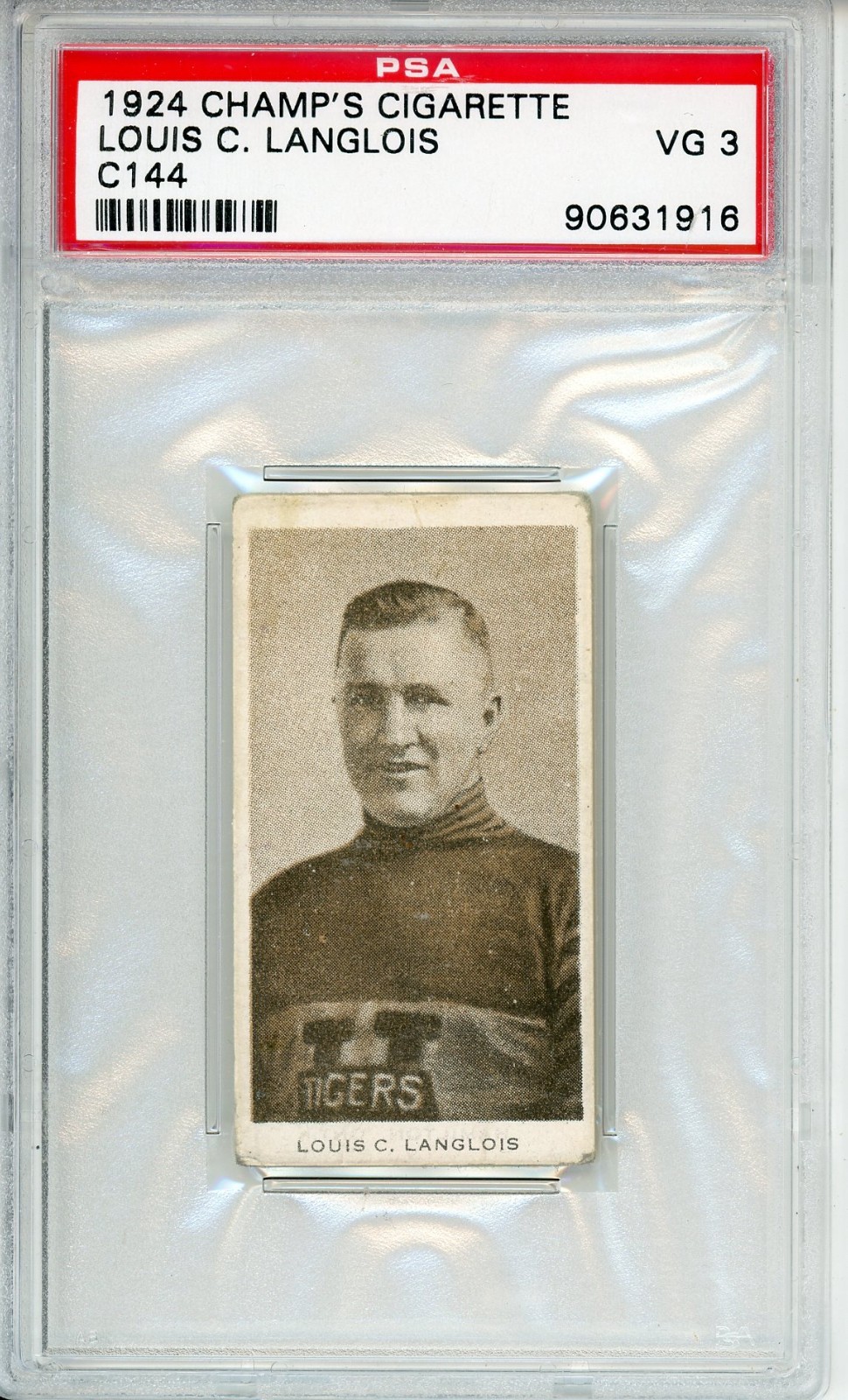 1924 Champs Cigarette Louis C Langlois Rookie PSA 3