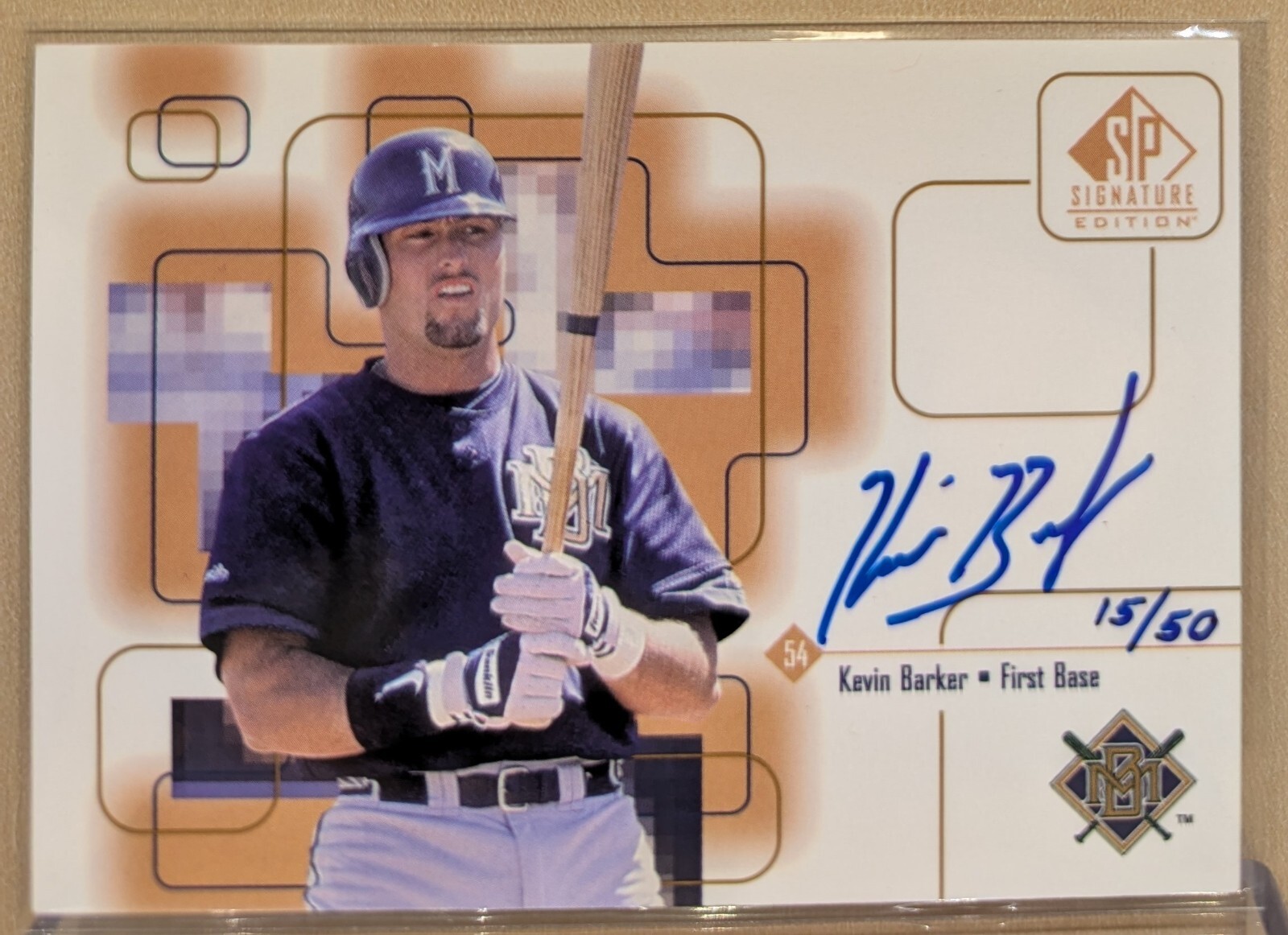 1999 SP Signature Edition GOLD AUTO Kevin Barker Brewers ON CARD AUTOGRAPH /50 1999 SP Signature Edition GOLD AUTO Kevin Barker Brewers ON CARD AUTOGRAPH /50