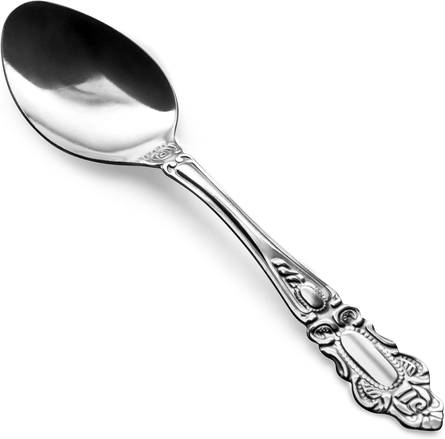 Pack Of 12 Silver Stainless Steel Teaspoons Elegant Durable Kitchen Utensils