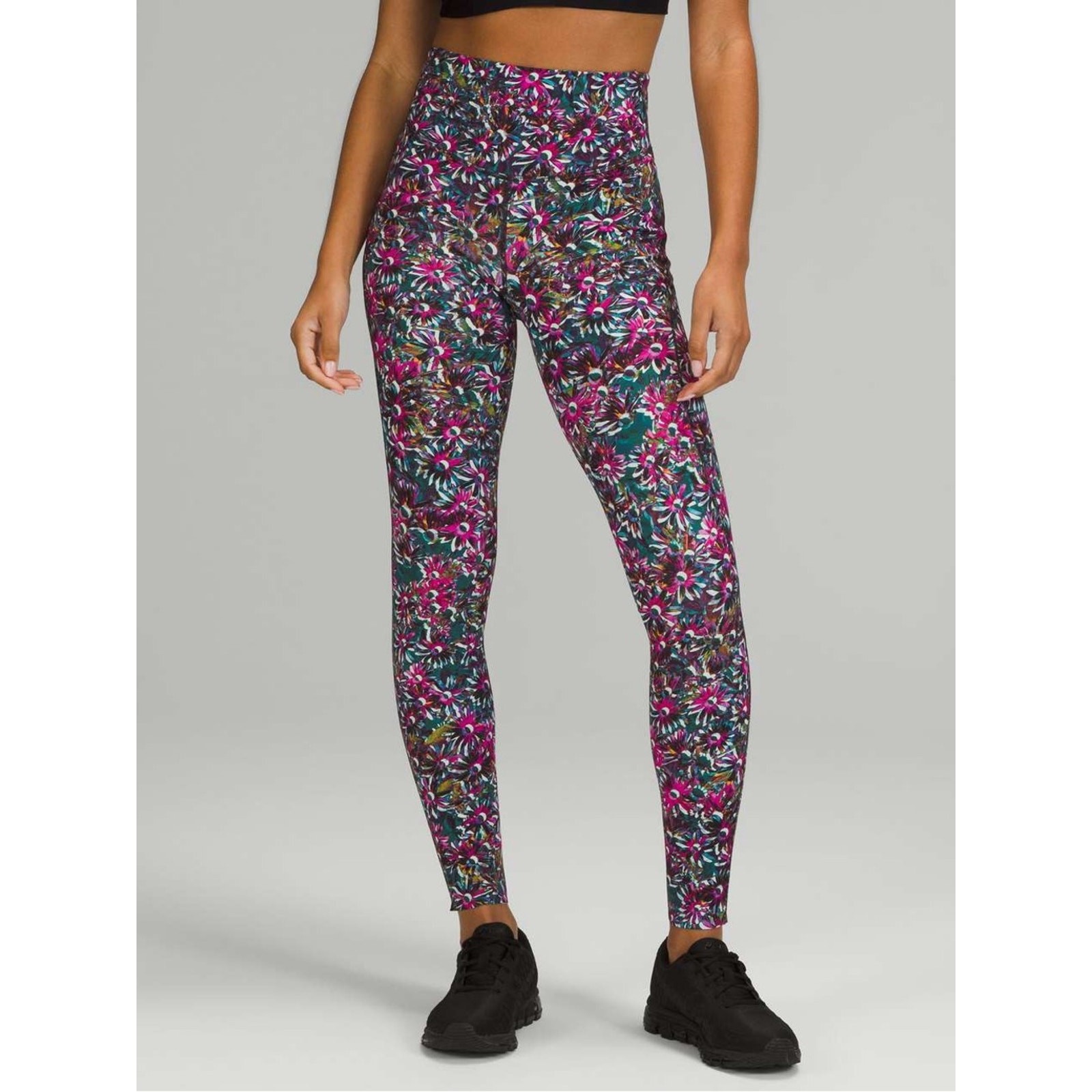 NWOT Lululemon Base Pace High-Rise Tight 28” Brushed Floral Electric Multi Sz 4