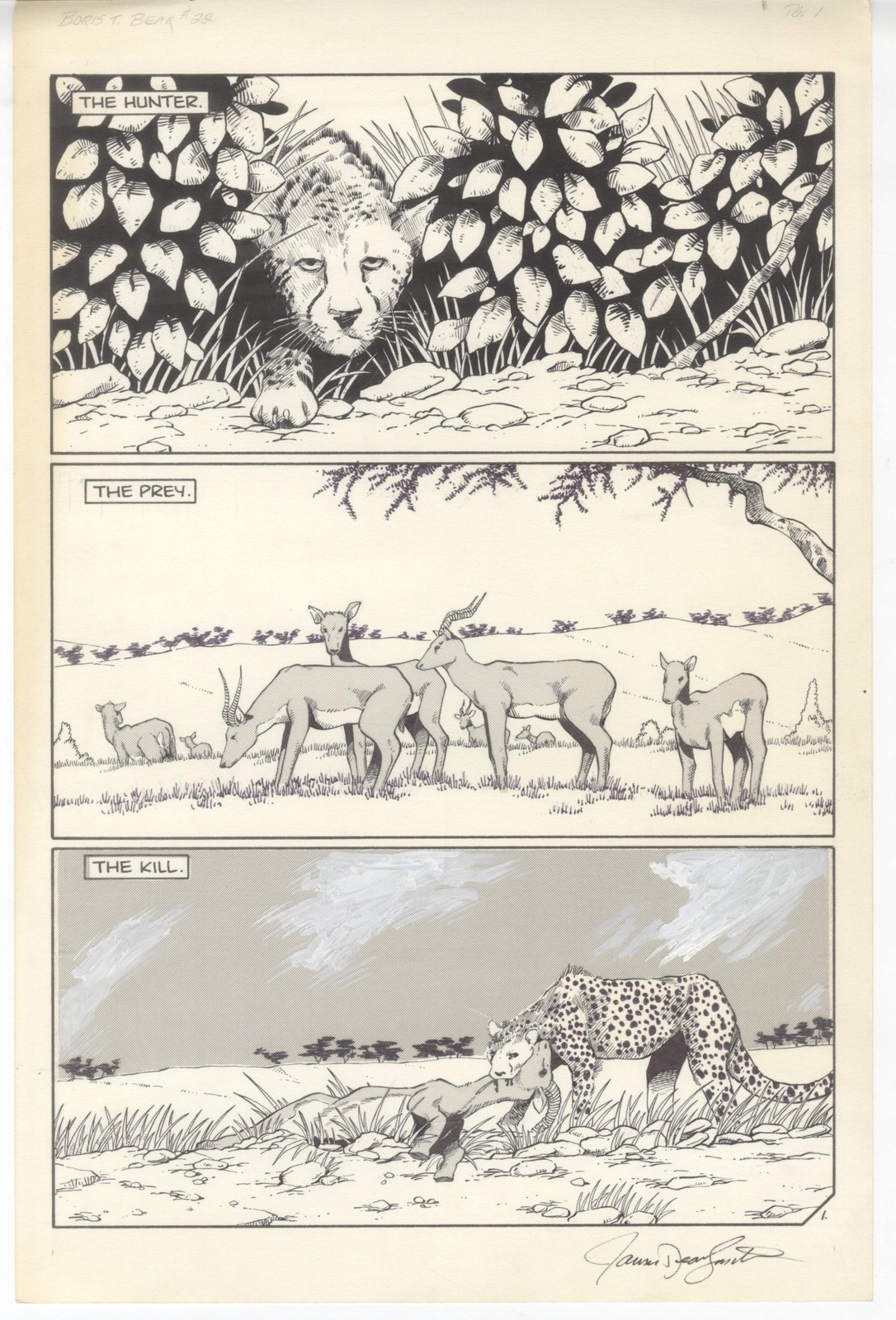 Boris the Bear 22 pg 1 Original Comic Art James Dean Smith