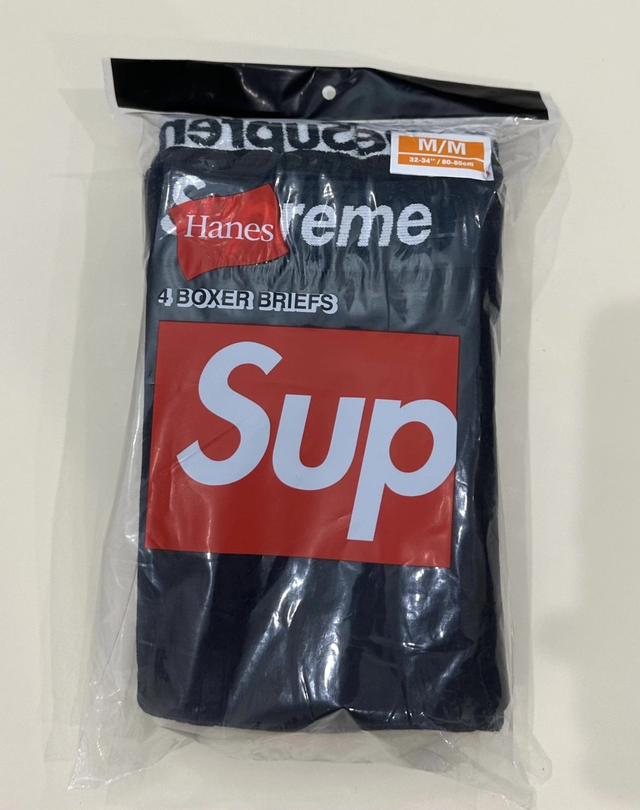 Supreme x Hanes Boxer Briefs (4 pack) black （Size S-XL） Ship Now