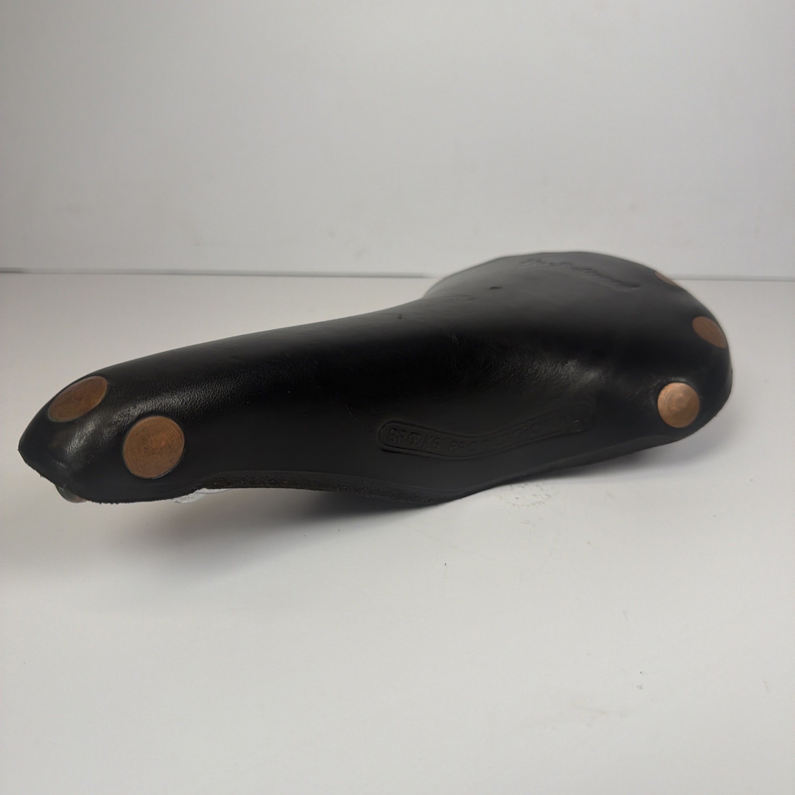 Vintage Brooks Professional Leather Bicycle Saddle Seat Made in England Black Vintage Brooks Professional Leather Bicycle Saddle Seat Made in England Black