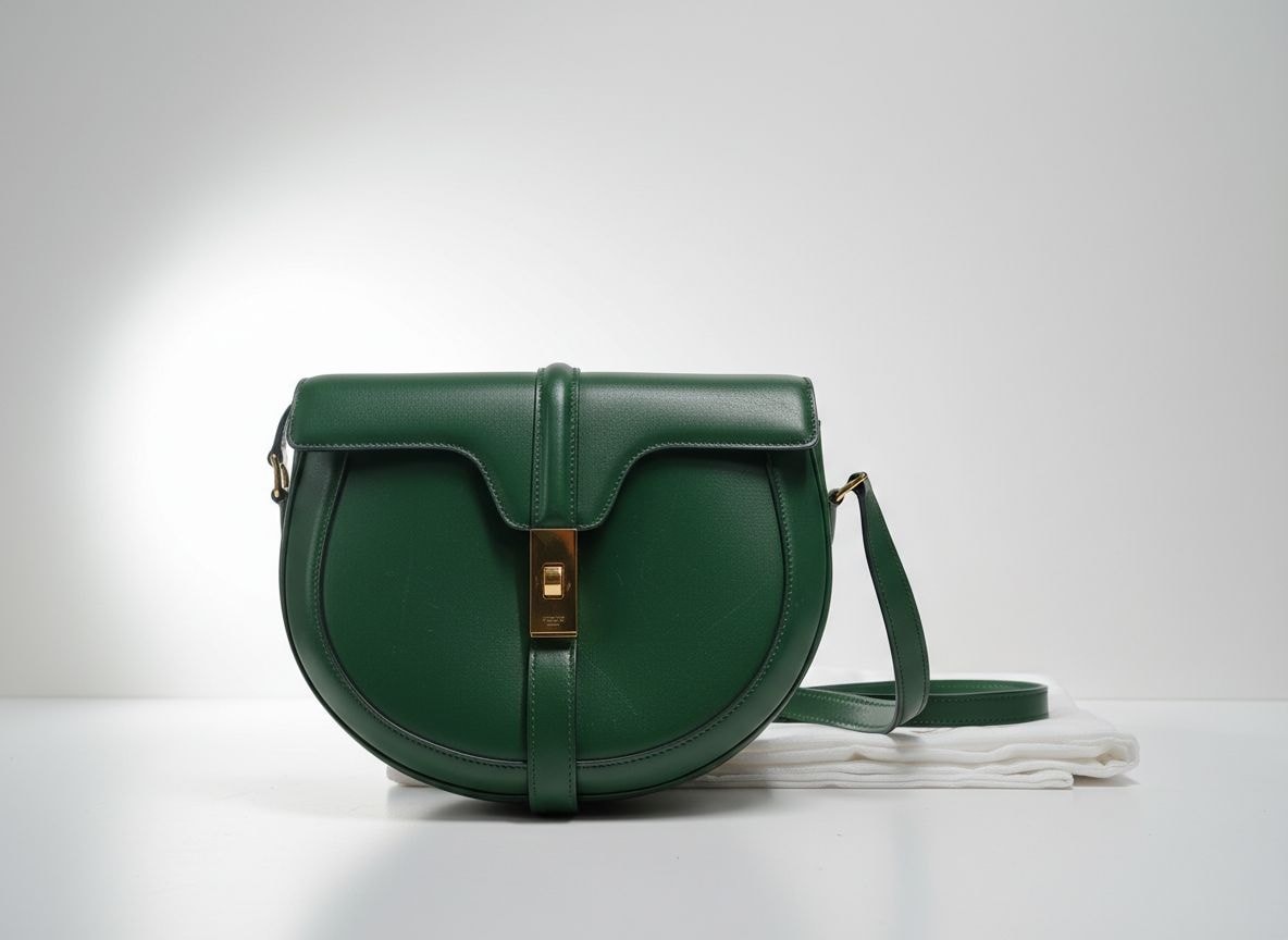 CELINE 16 Seizebuzas green Shoulder Bag AUTHENTIC