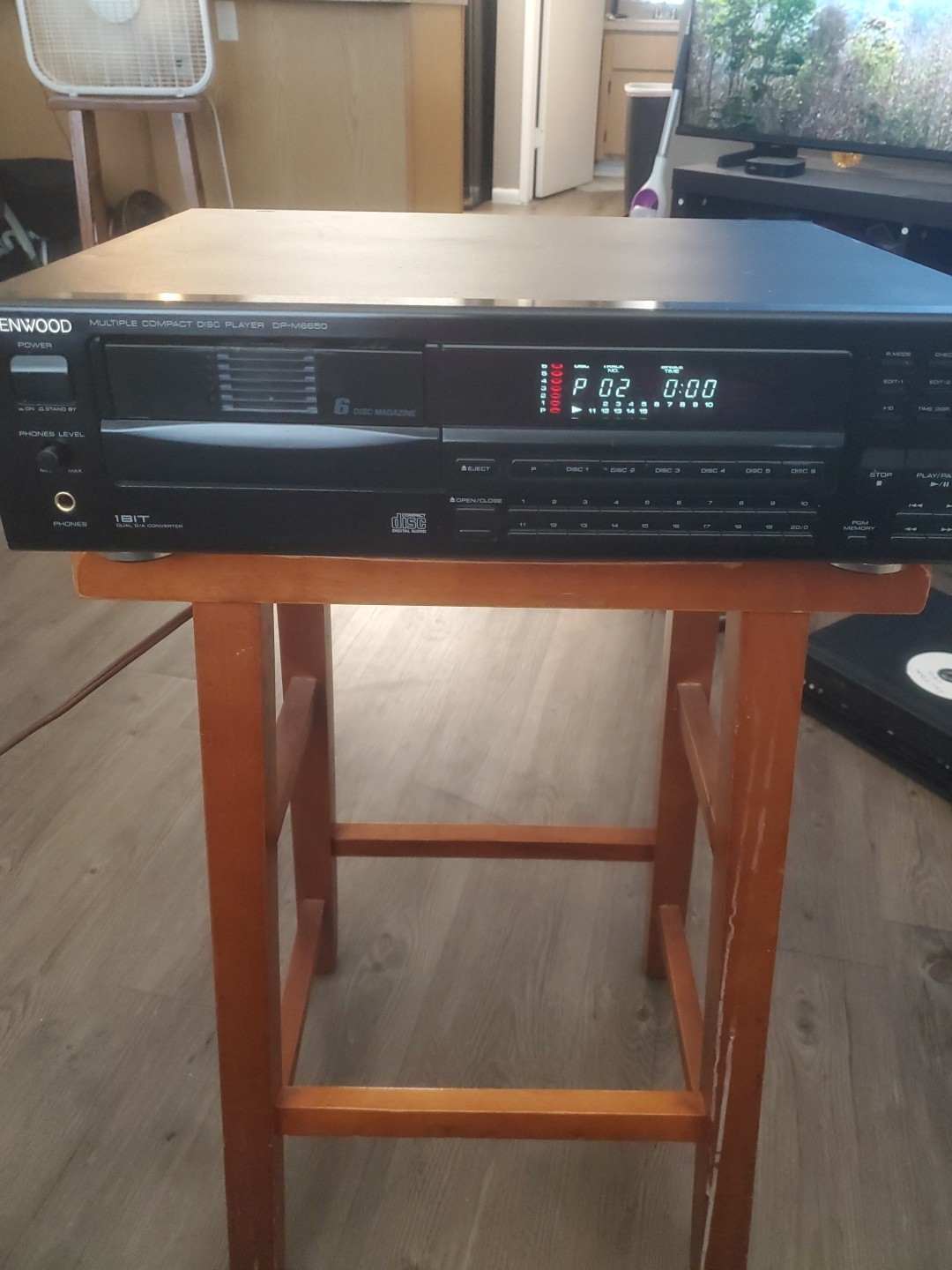 Kenwood DP-M6620 6-Disc CD Changer Player (1990) Tested Working