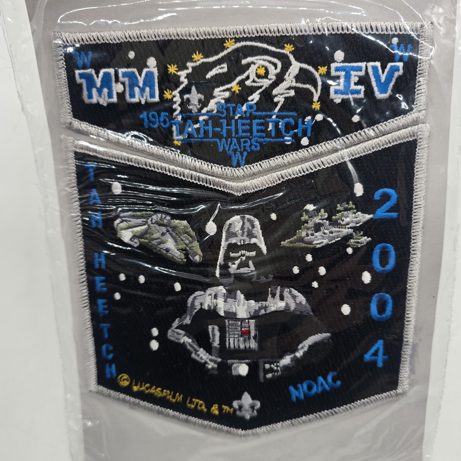 2004 BSA Boy Scout OA NOAC Star Wars Patch Set Sequoia TAH-HEETCH 195 Vader COA 2004 BSA Boy Scout OA NOAC Star Wars Patch Set Sequoia TAH-HEETCH 195 Vader COA
