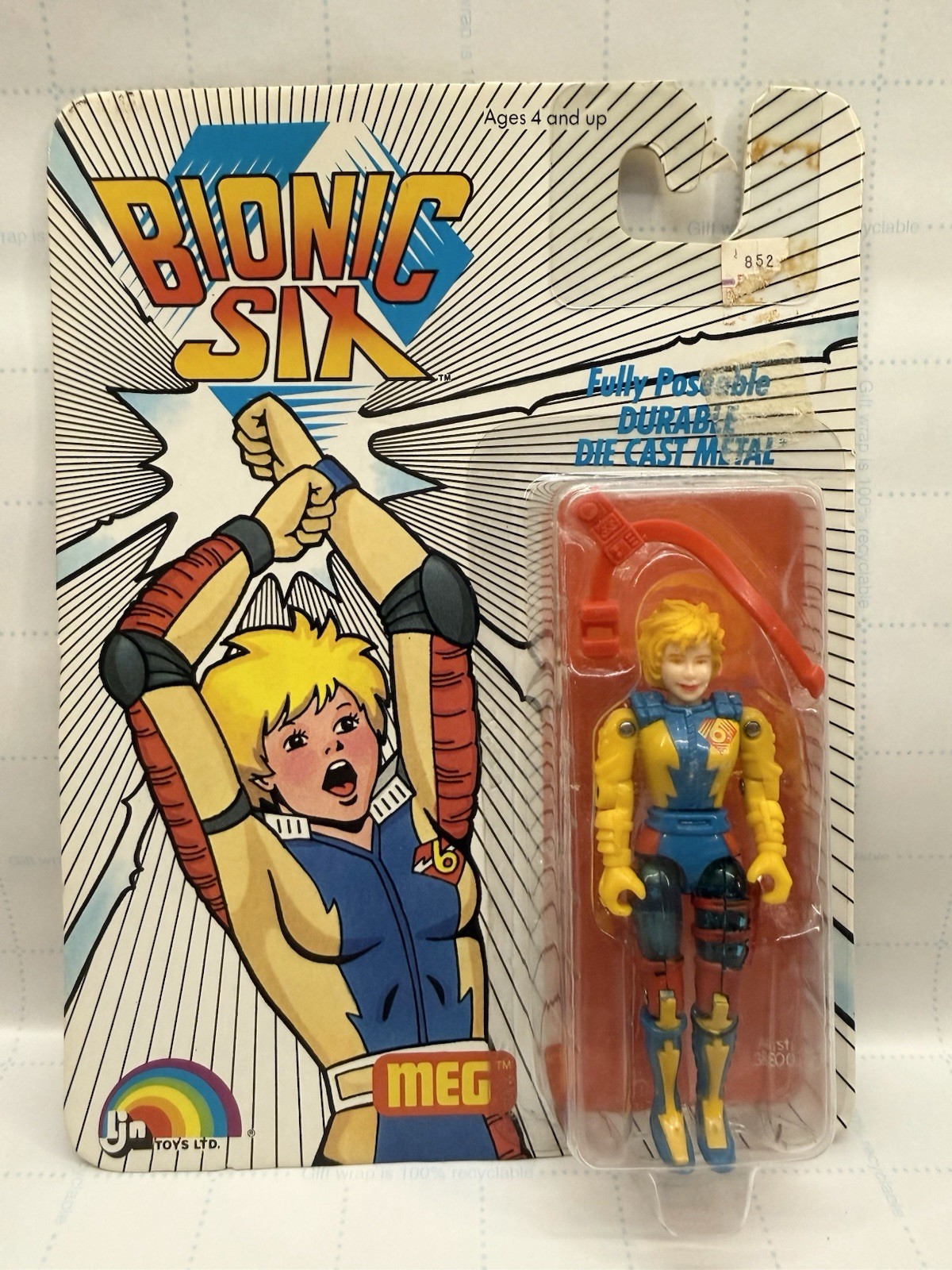 Vintage 1986 LJN Bionic Six Meg Bennett DieCast Action Figure Factory Sealed