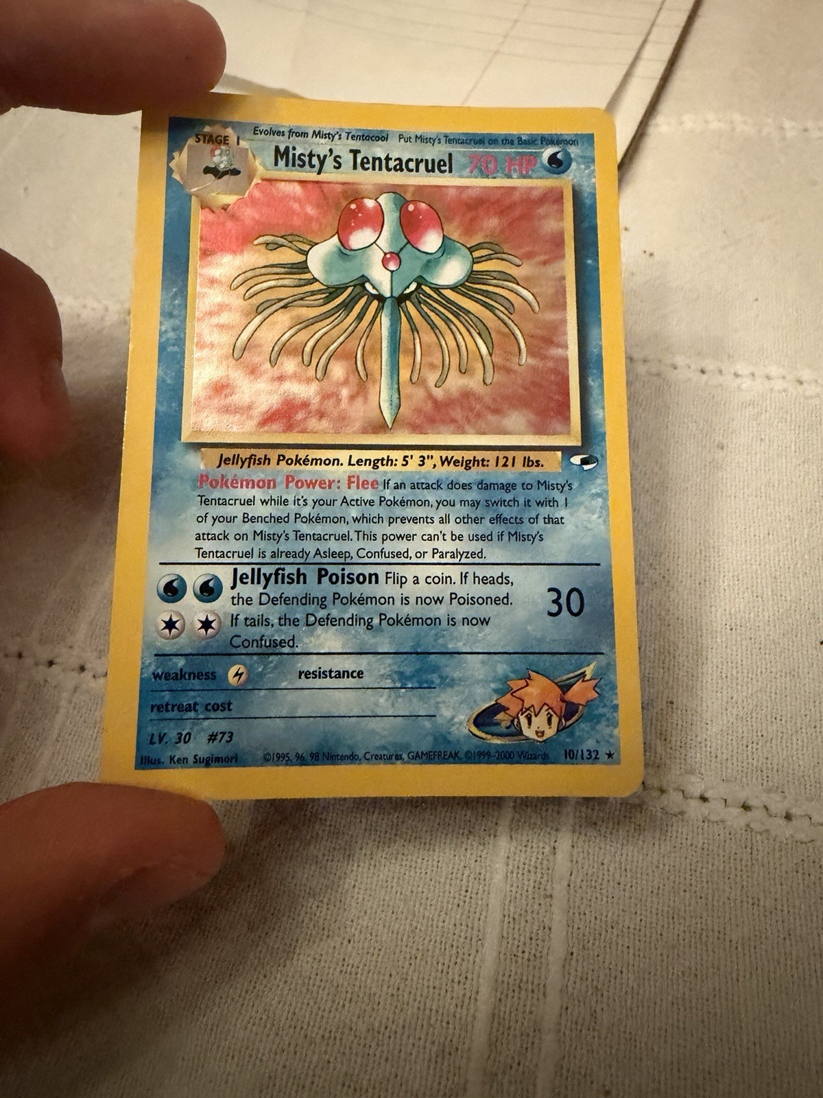 Pokemon TCG Misty\'s Tentacruel 10/132 Gym Heroes Holo LP