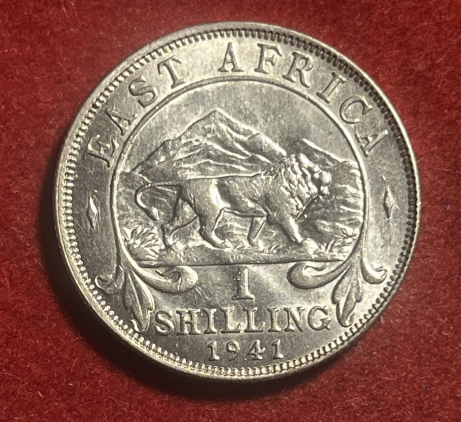 East Africa Shilling 1941 0.250 Silver Coin KM#28.1 T12166