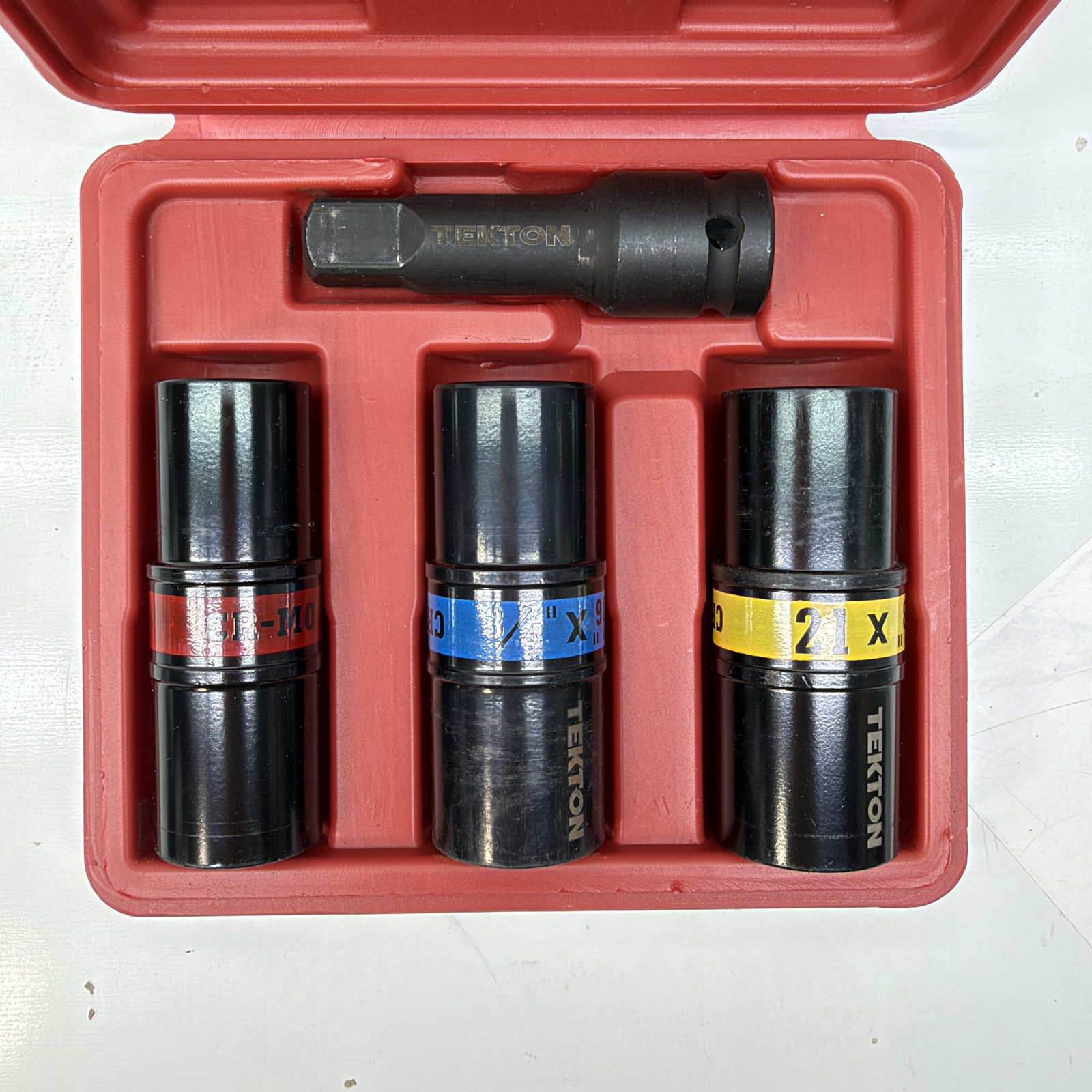 TEKTON Wheel Lock Removal Socket Set 19mm 21mm 22mm Lug Nut Extractor Kit