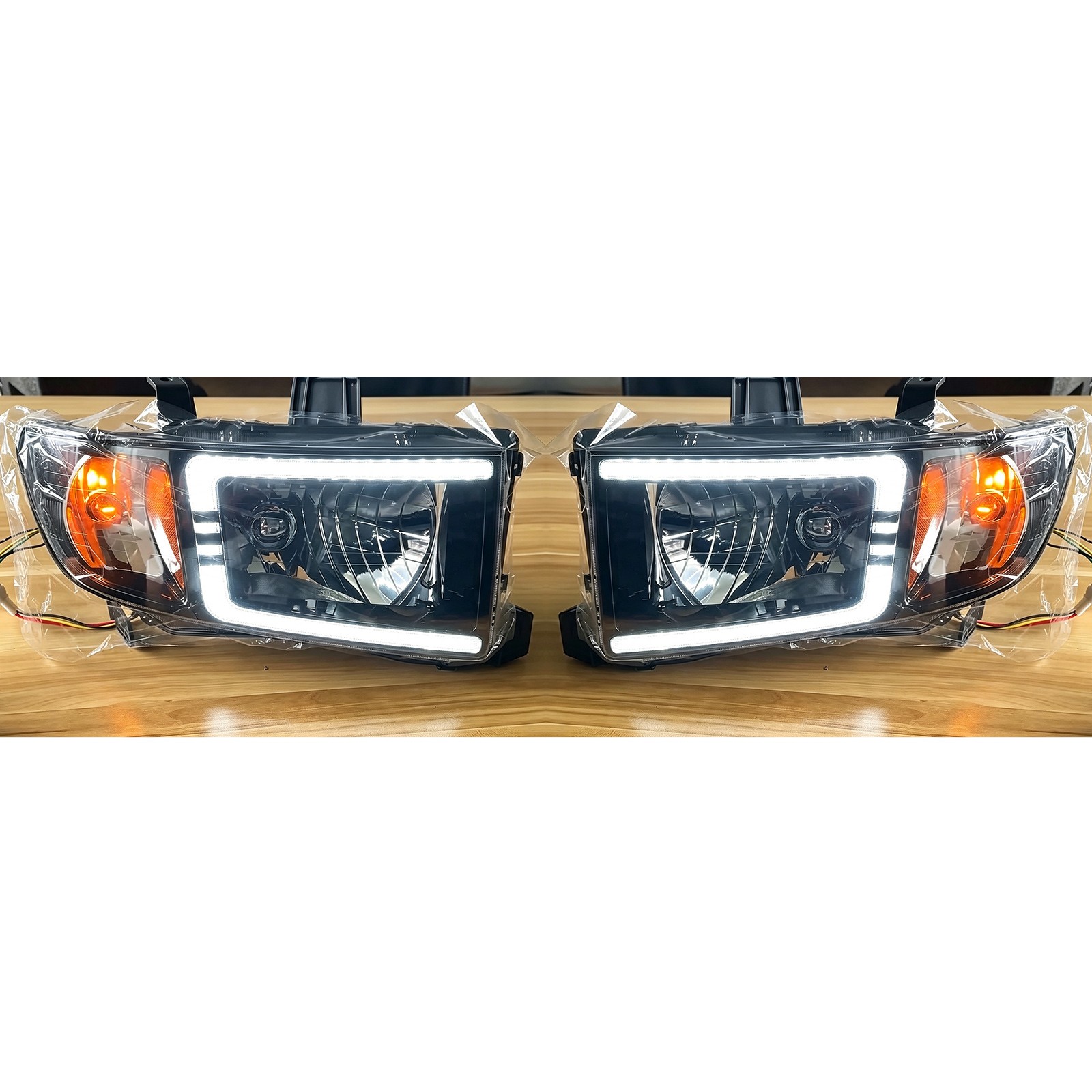 Pair For 2006-14 Honda Ridgeline Headlights Low Daytime Running Light Version