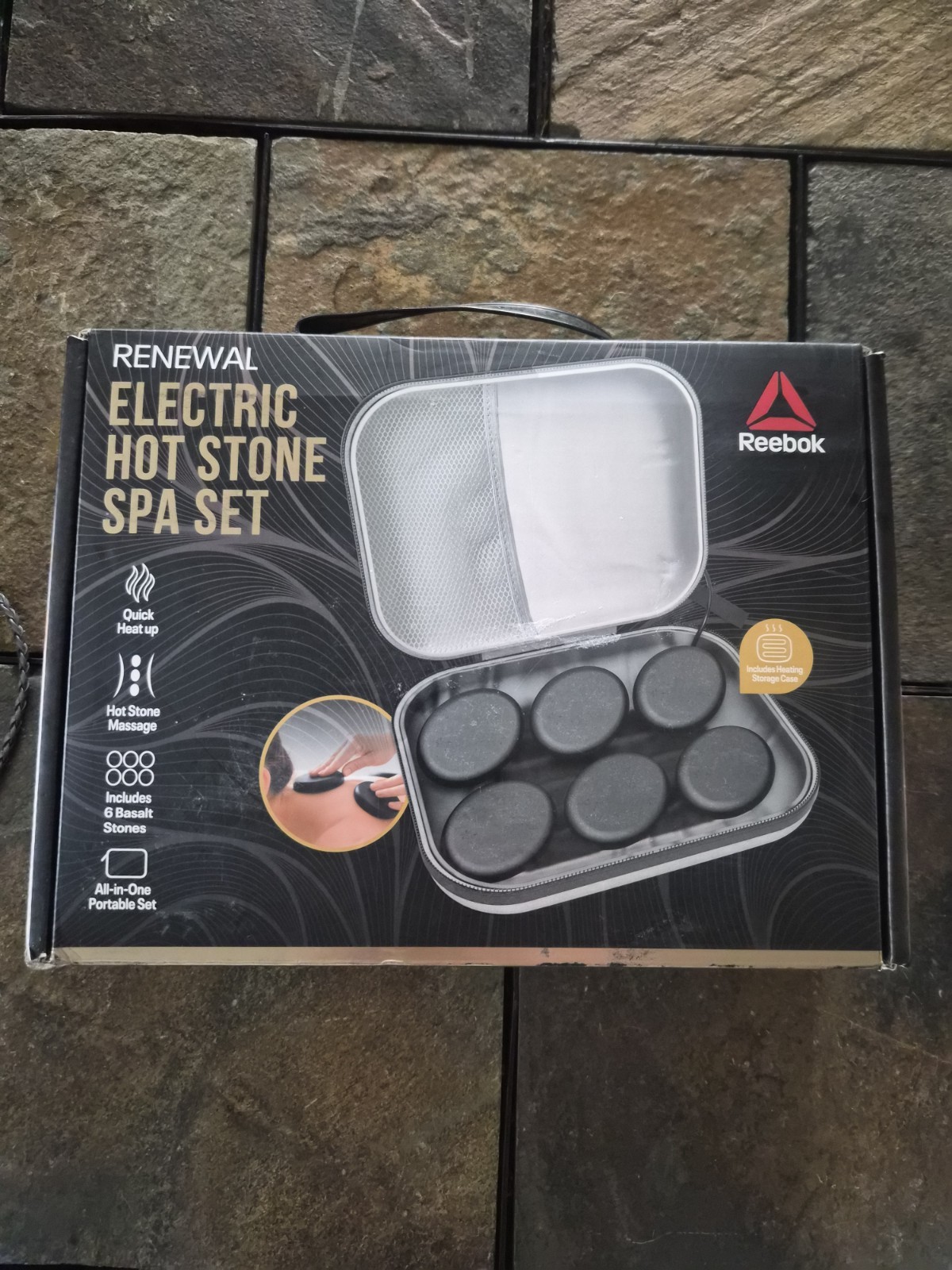 Reebok Renewal Electric Hot Stone Spa Set - Six Stones Included