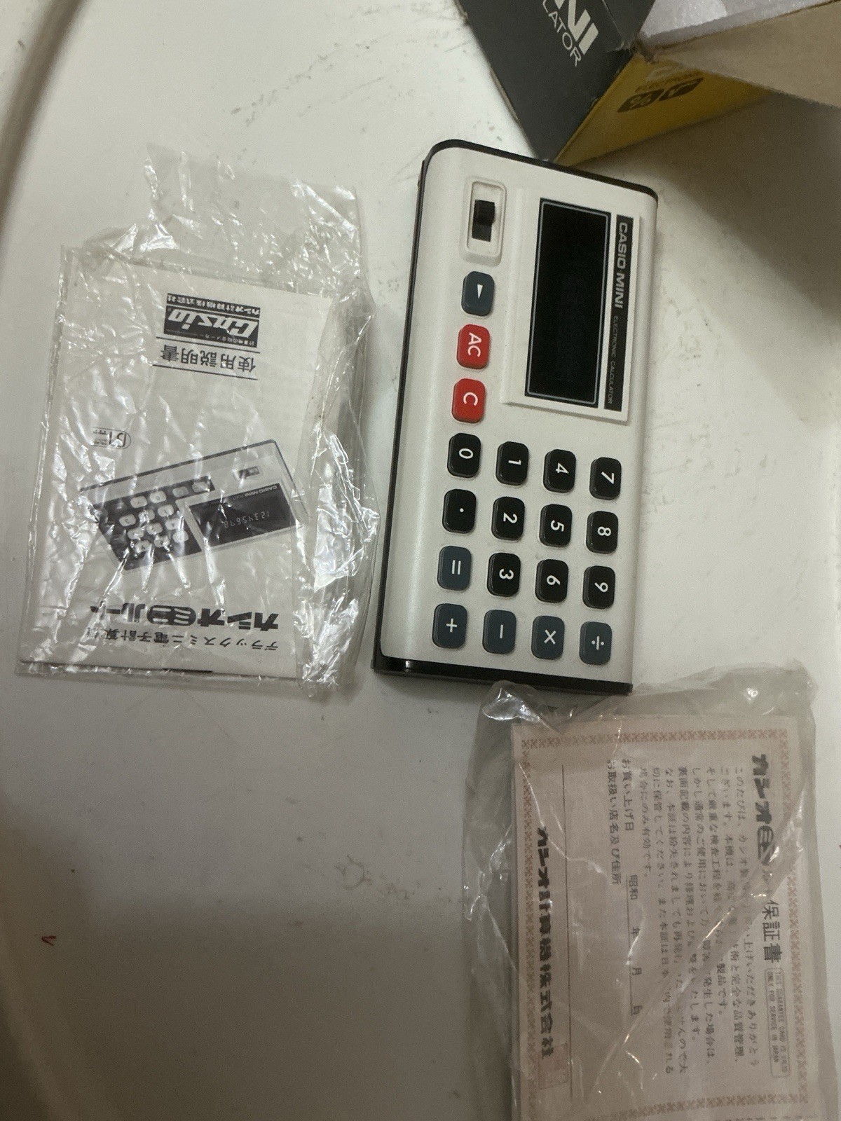 Vintage 1974 Casio Mini CM-605 Electronic Calculator Original Box Tested Working Vintage 1974 Casio Mini CM-605 Electronic Calculator Original Box Tested Working
