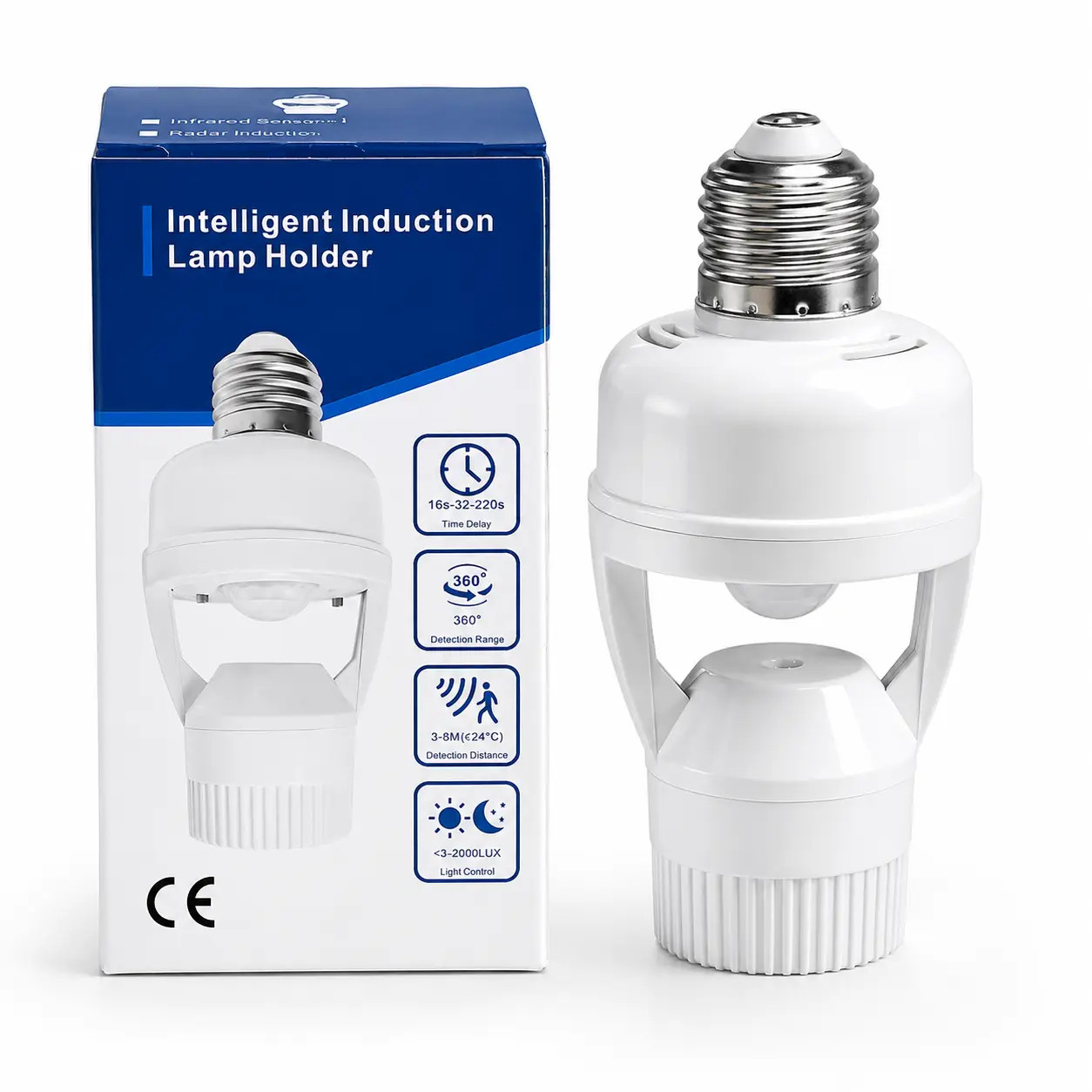 E26/E27 Infrared PIR Motion Sensor LED Light Lamp Bulb Holder Socket Switch