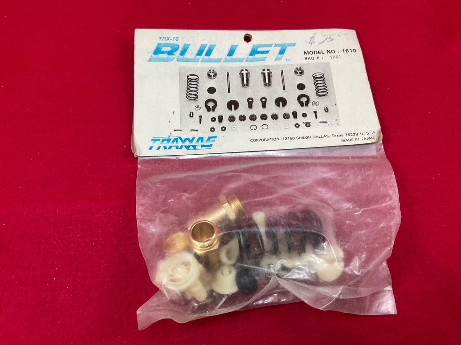 Vintage Traxxas 1661 T6 anodized aluminum FRONT SHOCKS TRX-10 Bullet RARE new