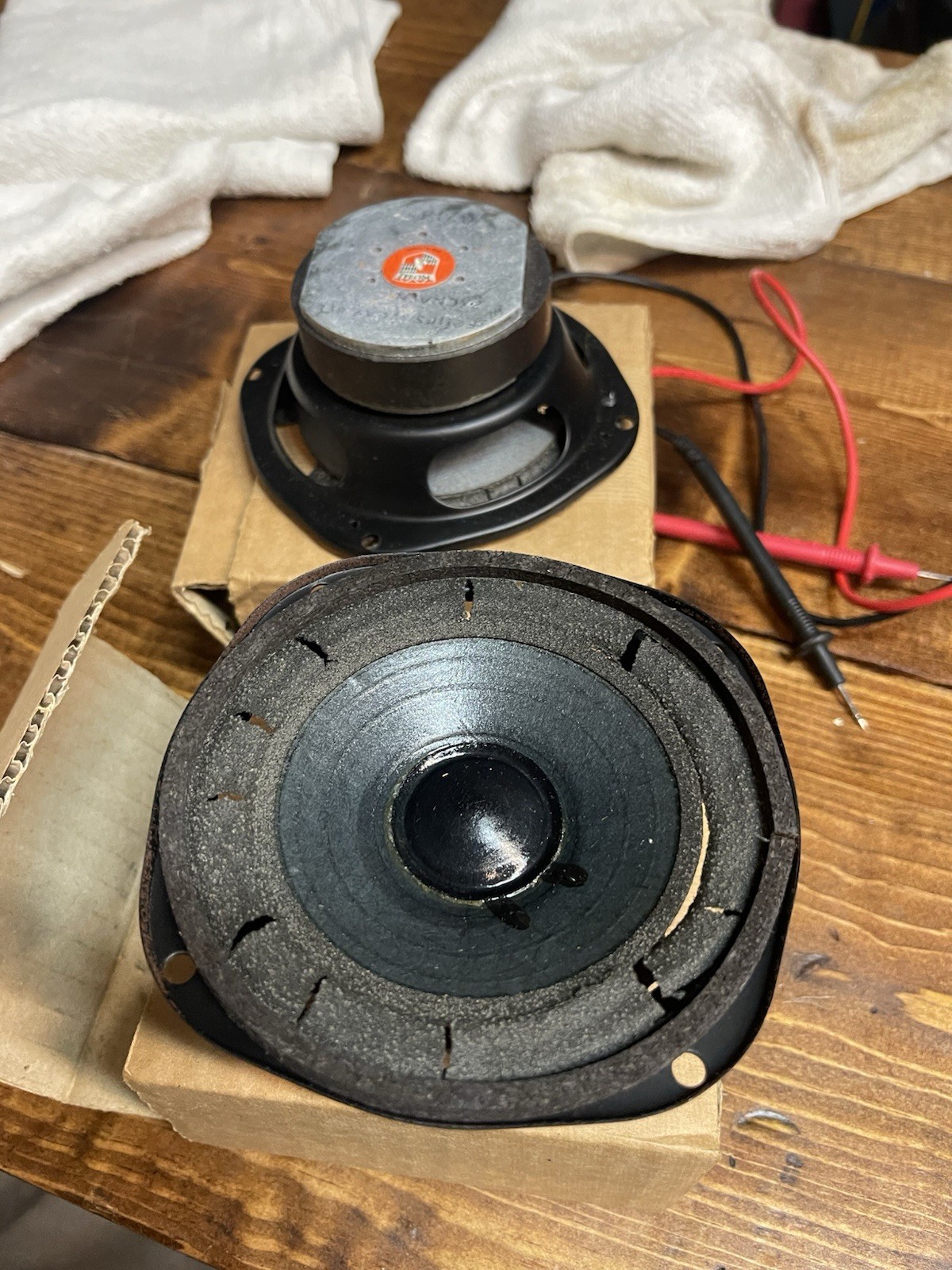 Pair NOS Vintage Polydax 4 inch speaker 8 ohm driver NEED Refoaming France As Is Pair NOS Vintage Polydax 4 inch speaker 8 ohm driver NEED Refoaming France As Is