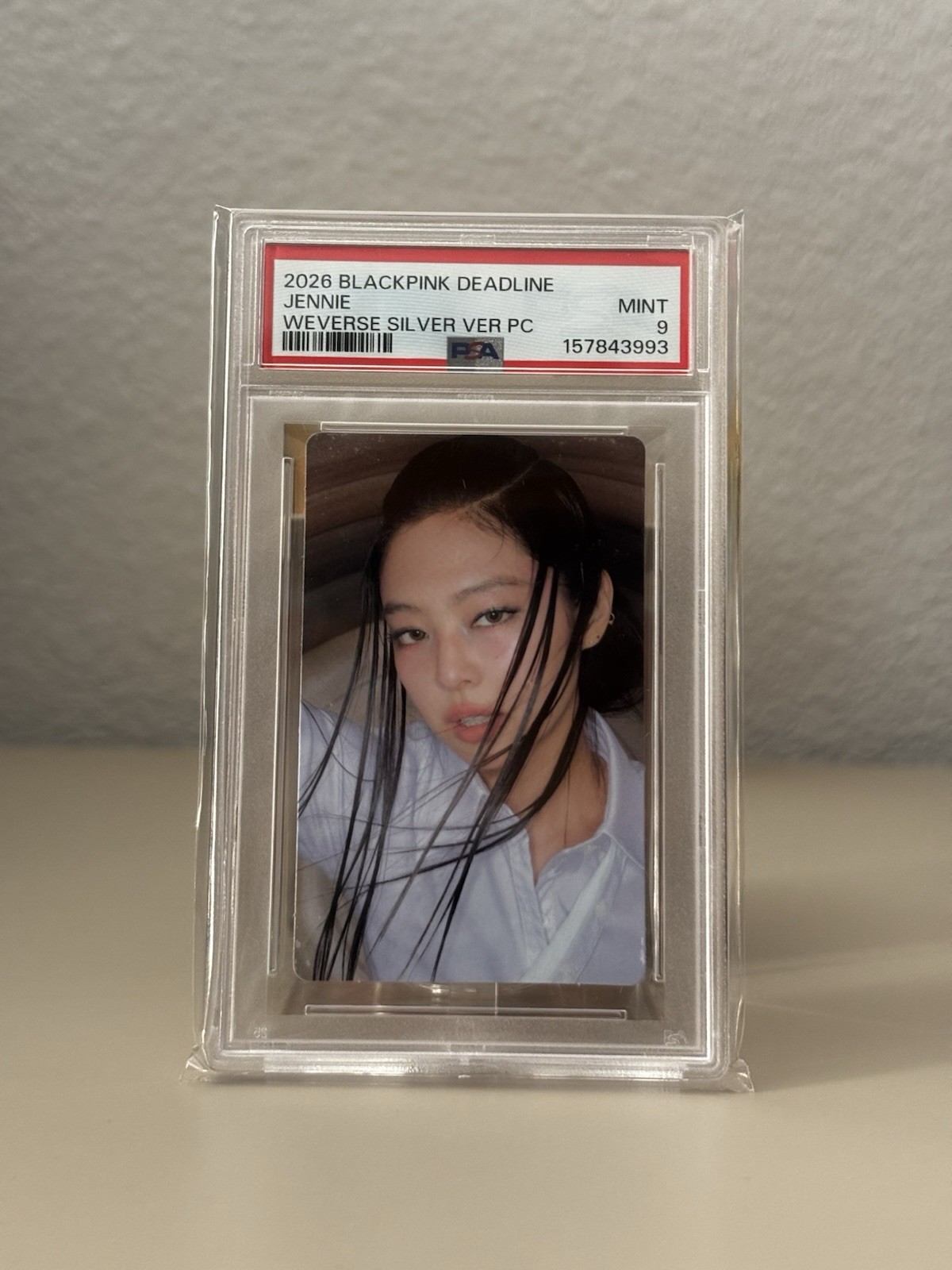 BLACKPINK Deadline Jennie Weverse Silver Veri Photo Card PSA 9 (Population 1) BLACKPINK Deadline Jennie Weverse Silver Veri Photo Card PSA 9 (Population 1)