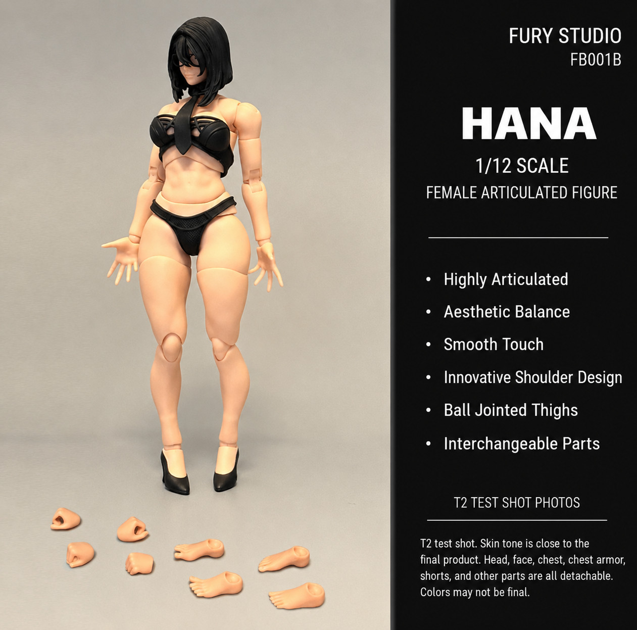 Fury Toys 1/12 HANA Articulated Female Body Yellow Skin Reissue Preorder