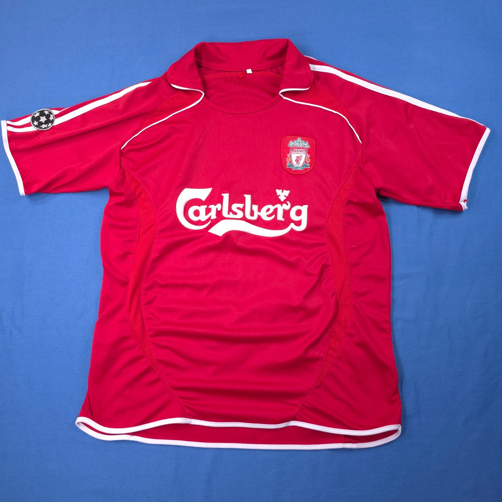 Liverpool FC 2004-2006 Home Shirt Jersey Gerrard #8 Carlsberg Size M